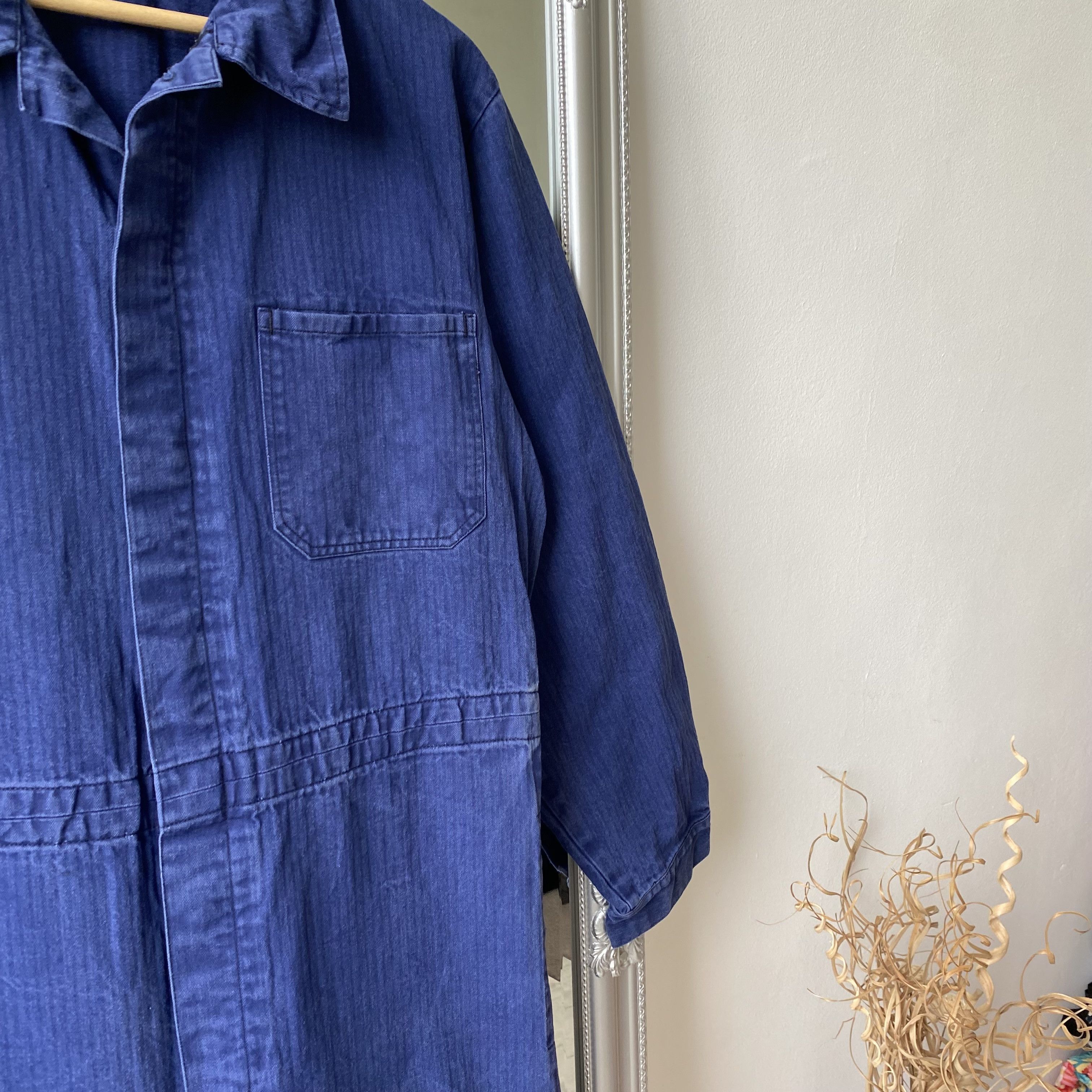 Le Laboureur ⚙️ Vintage Faded French work Coverall Sanfor jumpsuit Size US 32 / EU 48 - 4 Thumbnail