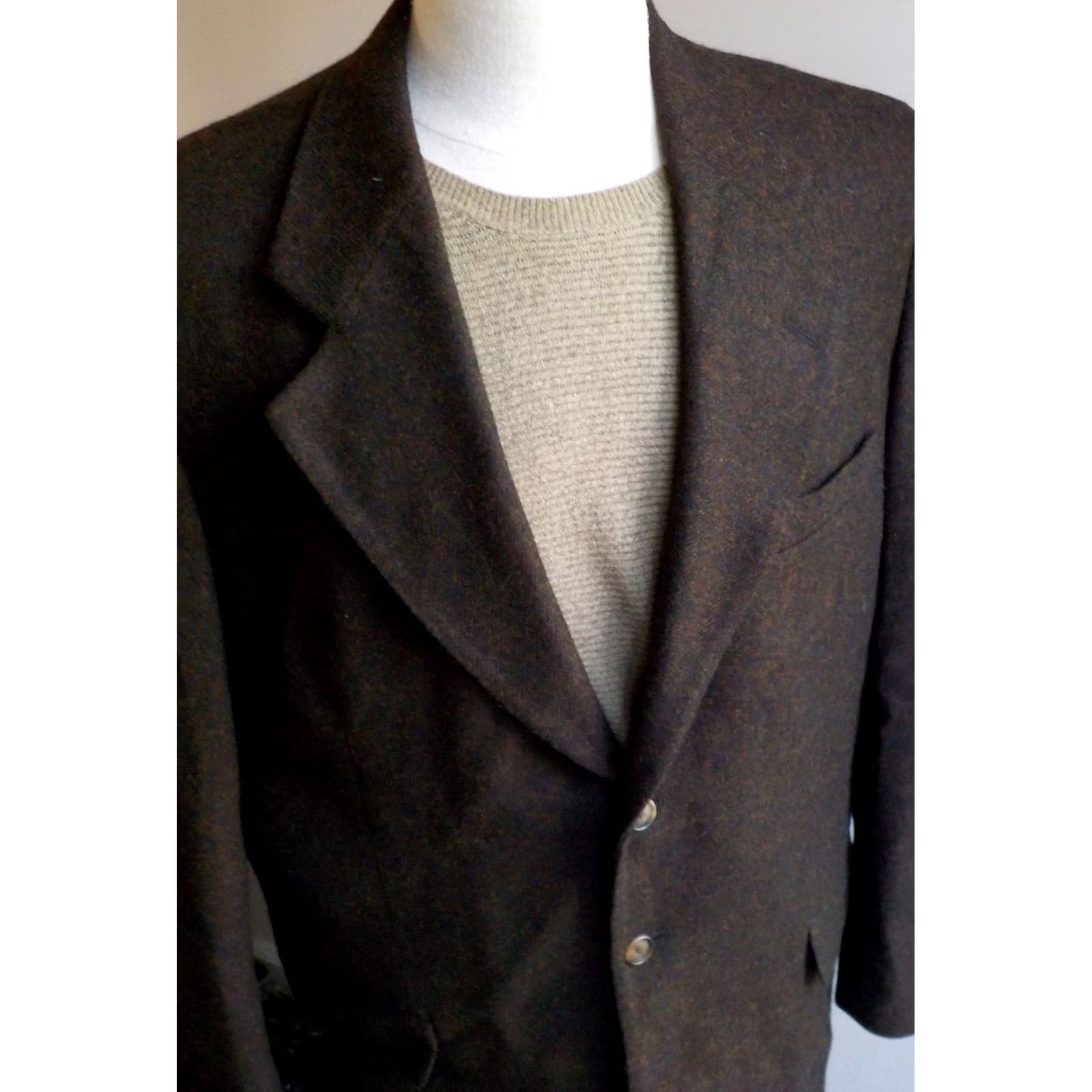 Gant GANT The Blazer Birdseye Brown Medium 42 Made in USA Blazer Men 50 Chest Regular Length Single-Breasted 3 Buttons Jacket Coat Size 40R - 2 Thumbnail