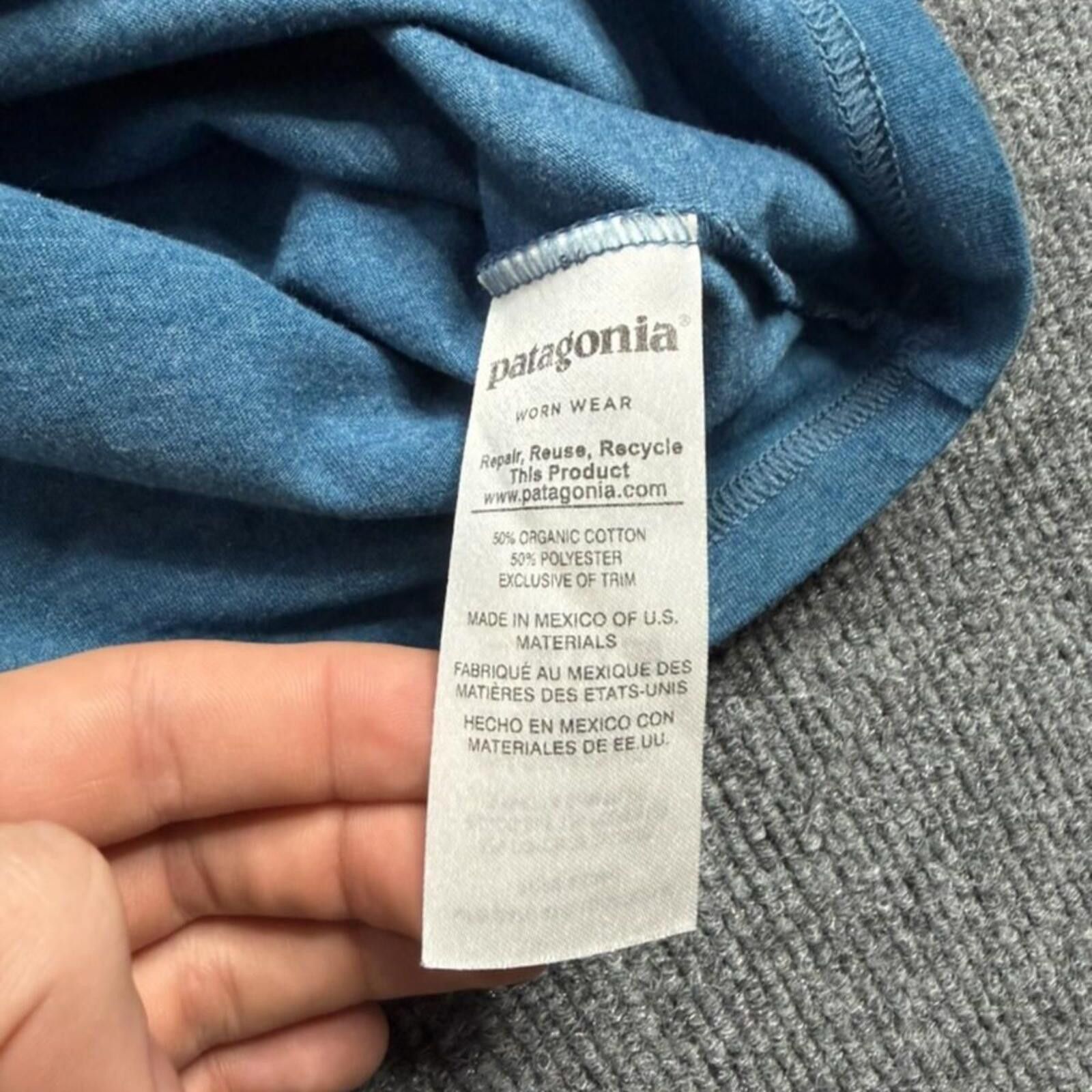 Patagonia Patagonia Ventura CA Worn Wear Slim Fit TShirt Blue Mens M Size US M / EU 48-50 / 2 - 5 Thumbnail