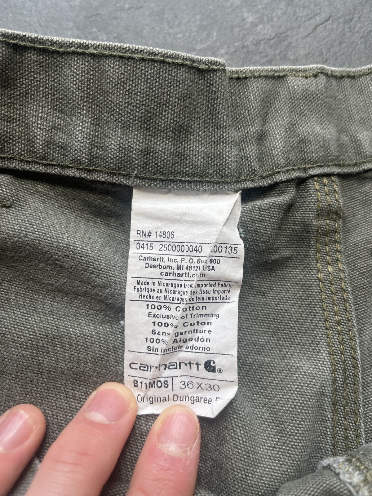 Carhartt Carhartt Olive Green Work Pants Size US 36 / EU 52 - 3 Thumbnail