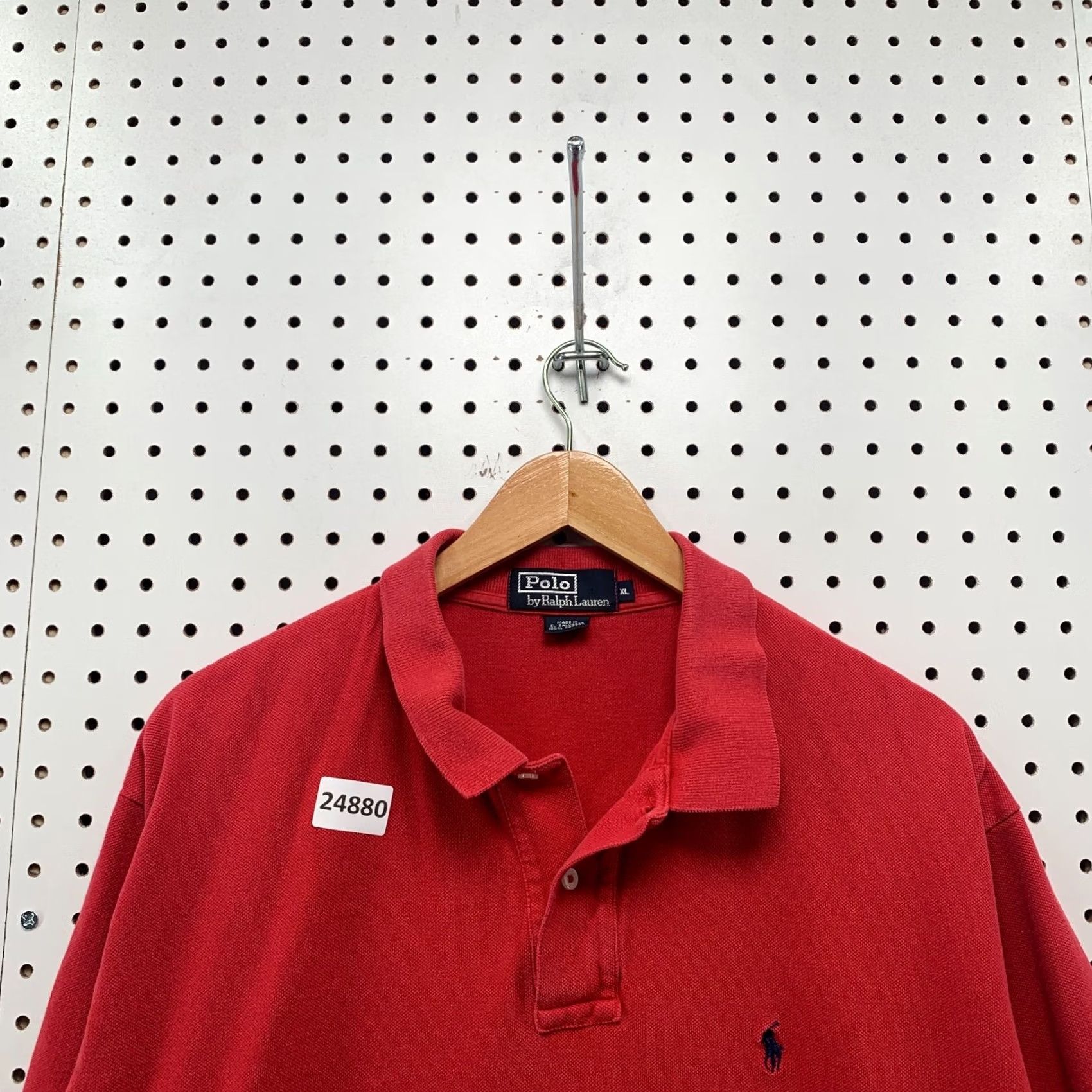 Polo Ralph Lauren VINTAGE Polo Ralph Lauren Collared Shirt Red Black Pony Mens XL Short Sleeve Size US XL / EU 56 / 4 - 7 Thumbnail