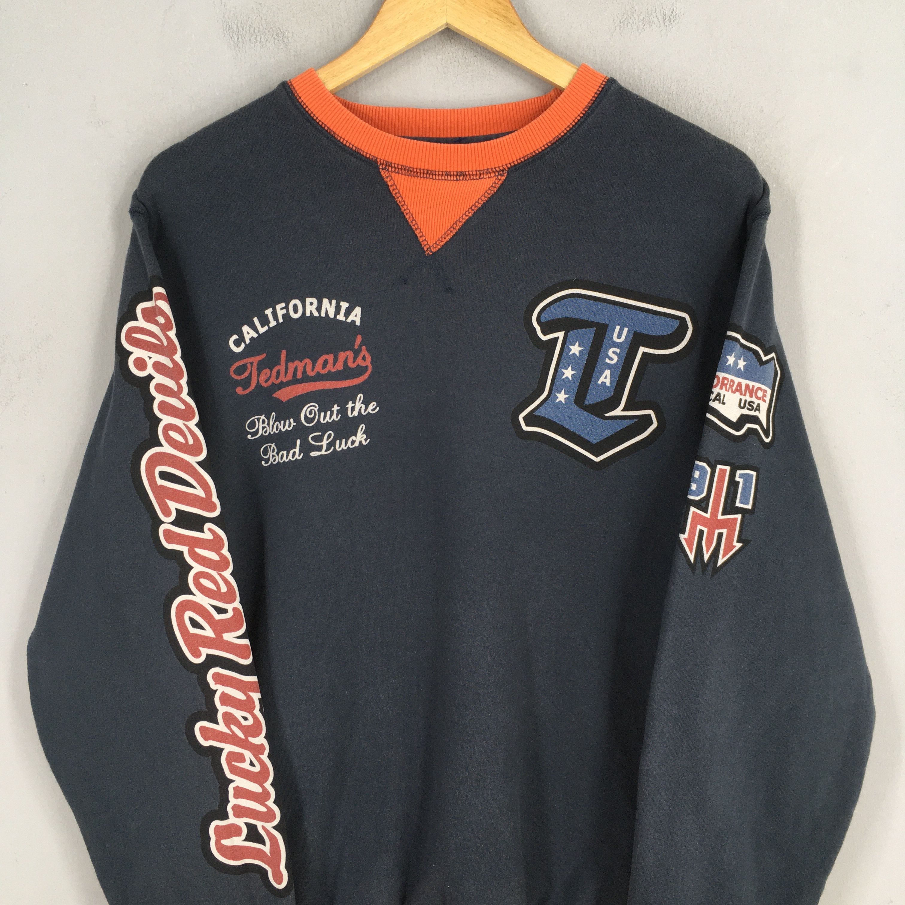 Vintage Vintage Ted Company California Blue Sweatshirt Medium Size US M / EU 48-50 / 2 - 2 Thumbnail