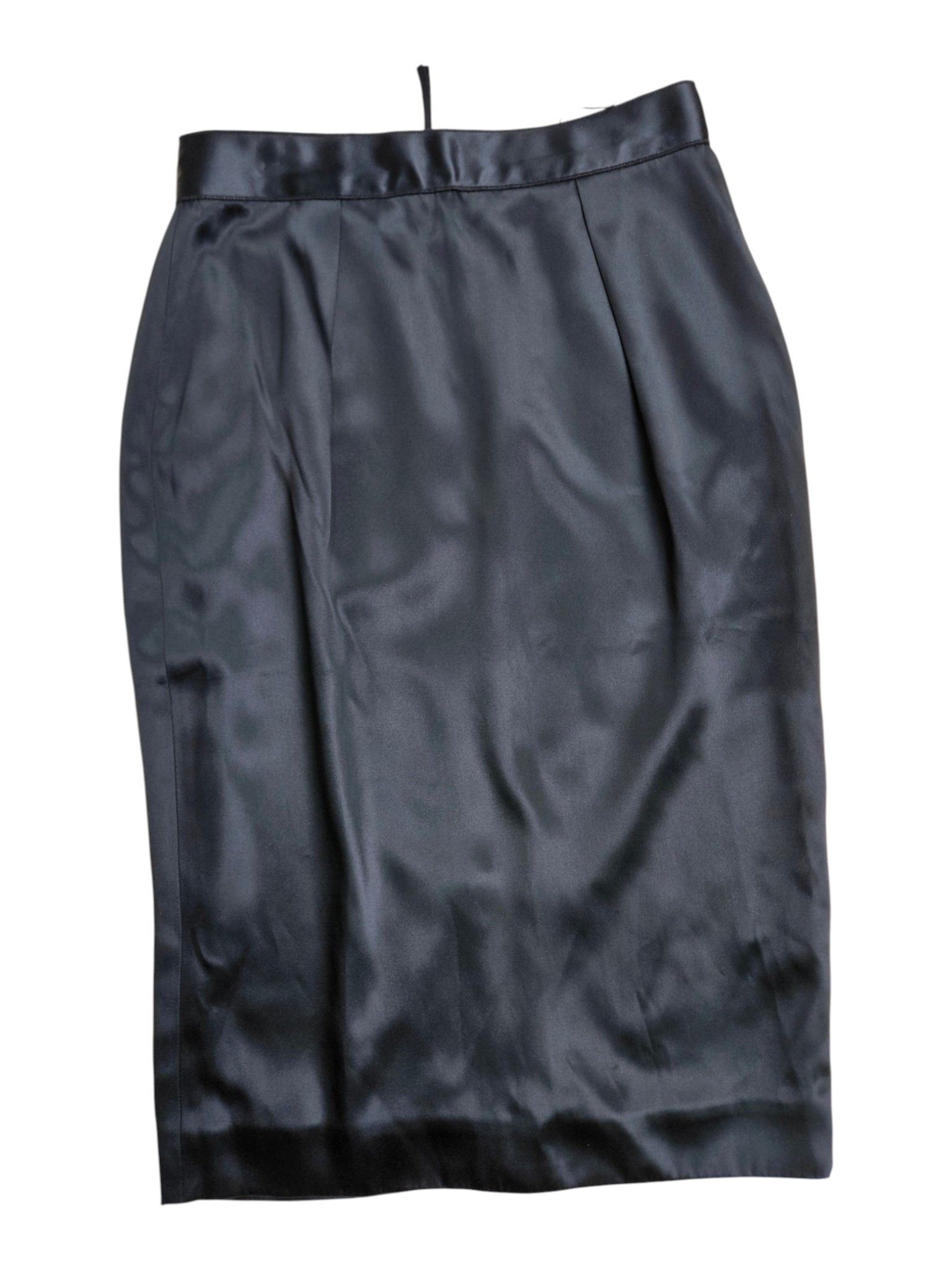 Dolce & Gabbana Black Satin Pencil Skirt Size M / US 6-8 / IT 42-44 - 2 Thumbnail