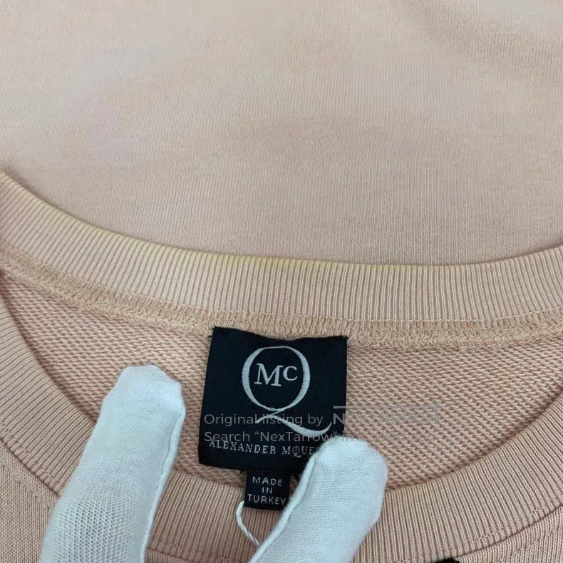 Alexander McQueen Alexander Mcqueen Nude swallow print cotton round-neck lon Size S / US 4 / IT 40 - 9 Thumbnail