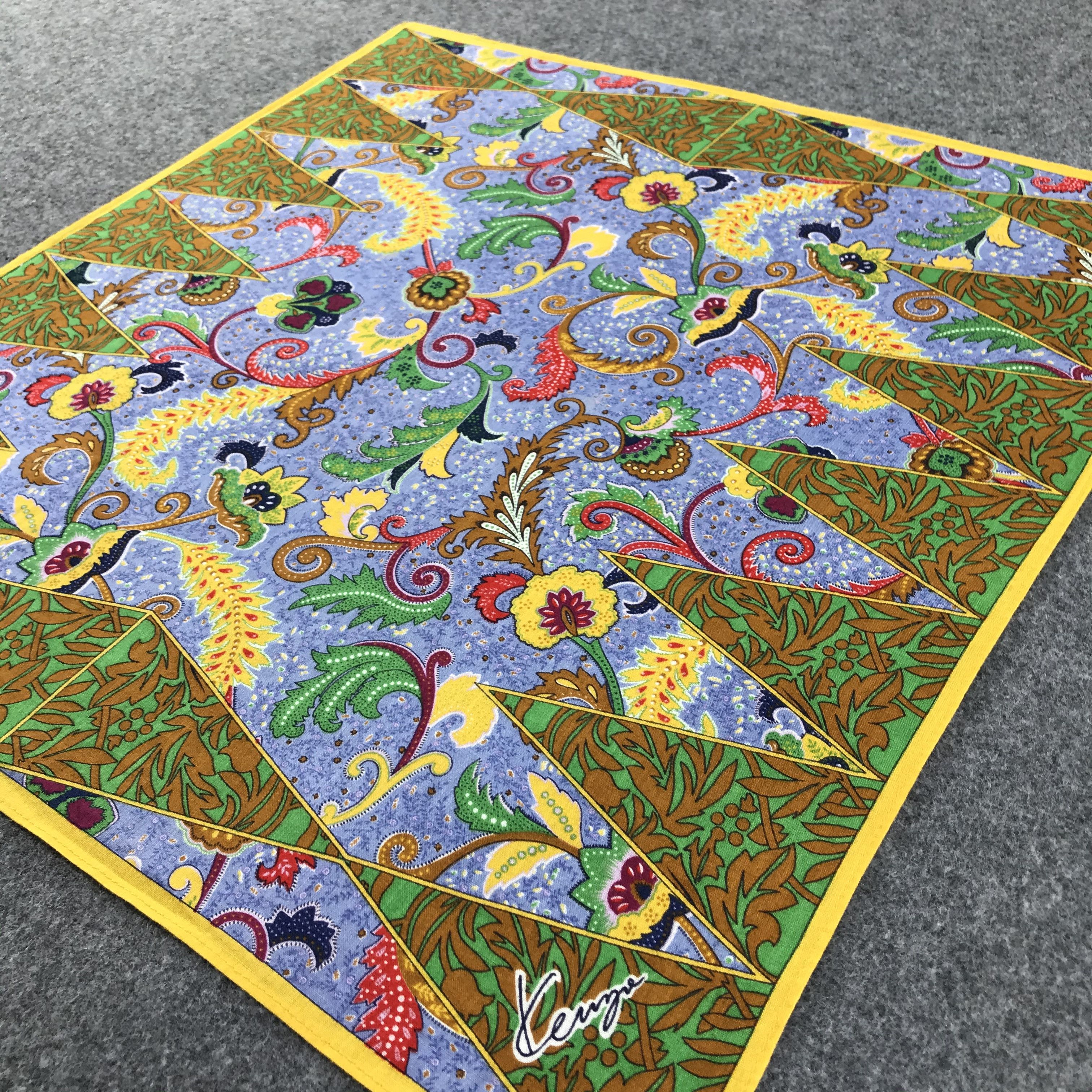 Kenzo Kenzo Batik Design Handkerchief Neckerchief H311 Size ONE SIZE - 2 Thumbnail