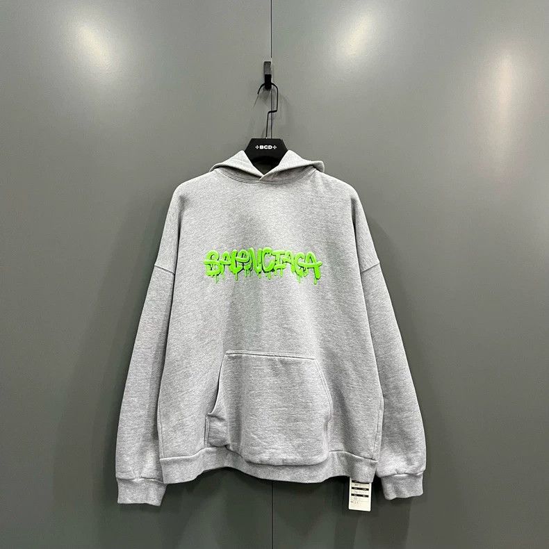 Balenciaga Balenciaga Grey logo hoodie Size US M / EU 48-50 / 2 - 1 Thumbnail