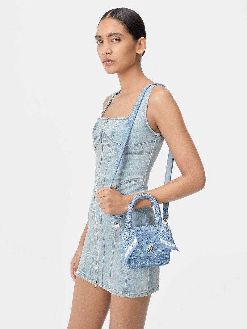 Amiri o1s1wg110426 Size: OS / Crystal Denim Micro MA Bag in Blue Size ONE SIZE - 9 Thumbnail