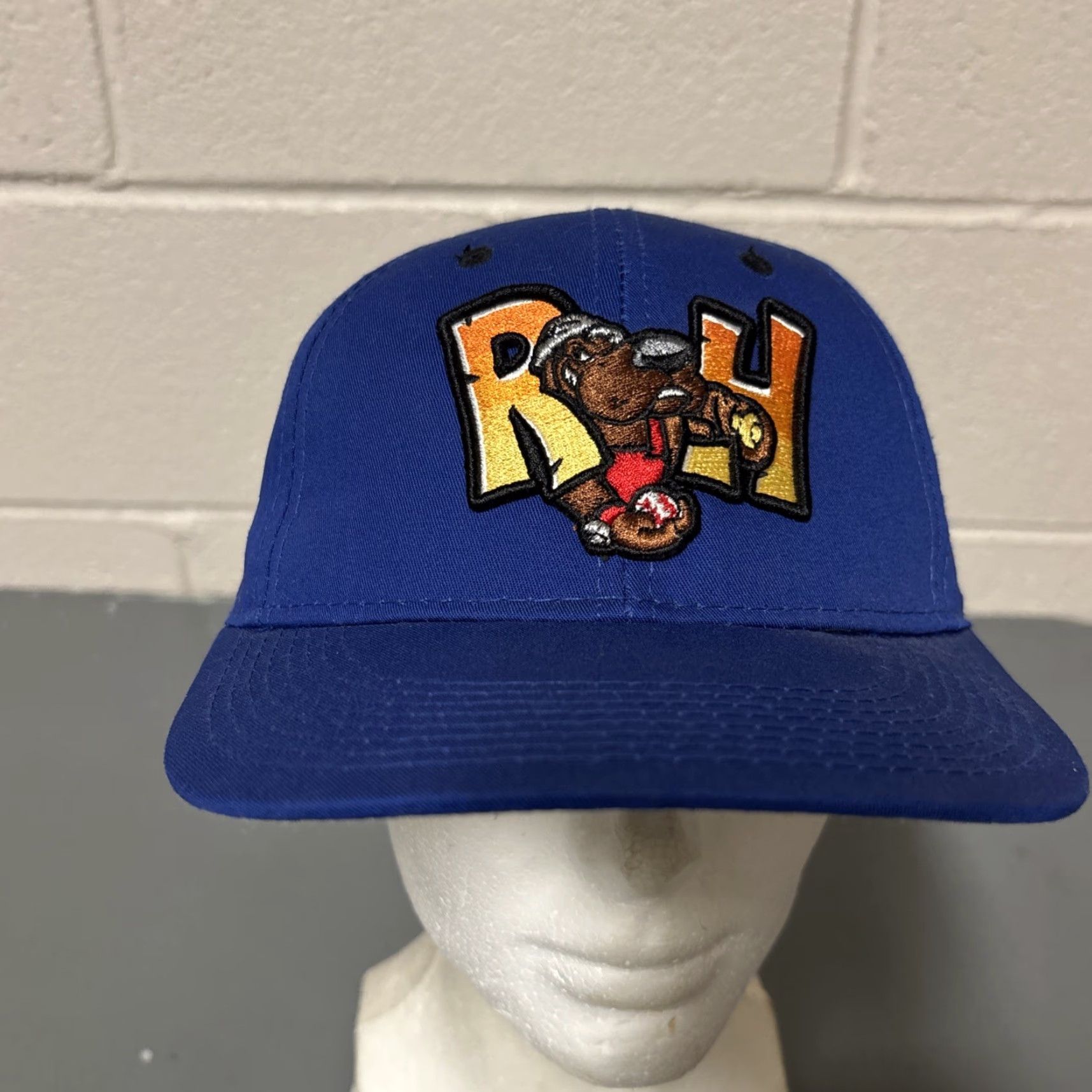 Vintage Midland Texas Rock Hounds Mascot Embroidered Minor League Baseball Cap Adj. Men Blue S/M Adjustable Cotton Canvas Baseball Cap Size ONE SIZE - 3 Thumbnail