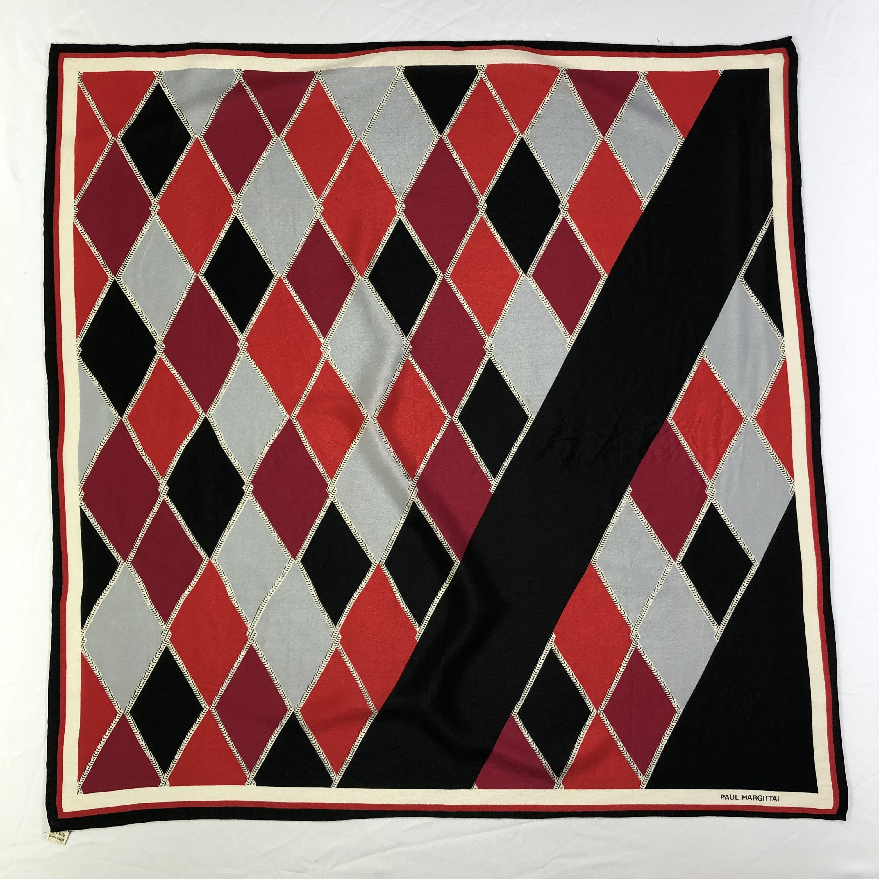 Vintage Vintage Paul Hargittai Silk Scarf Size ONE SIZE - 2 Thumbnail