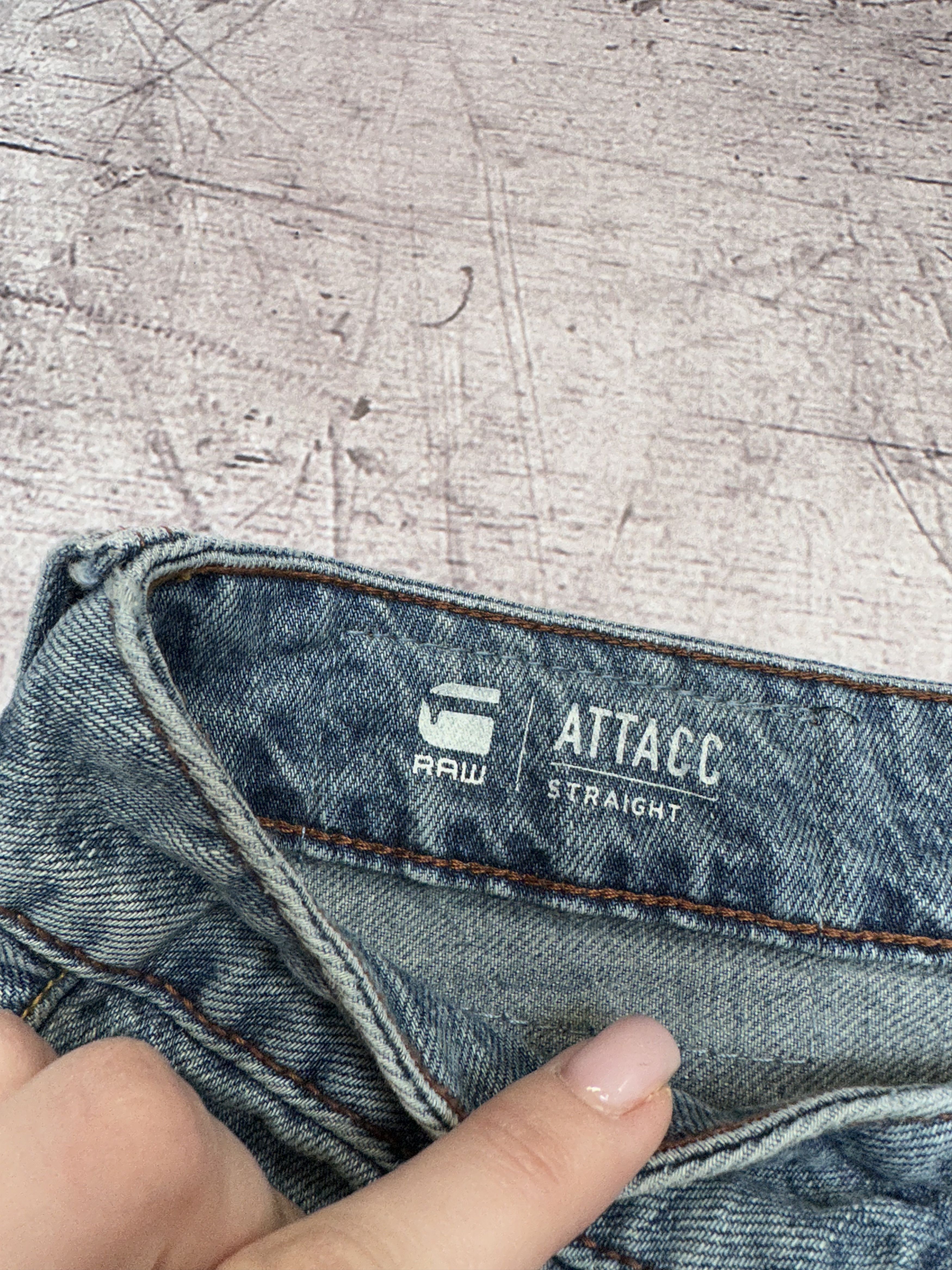 G-Star G Star Raw Attacc Straight Mens Denim Pants Jeans Size US 34 / EU 50 - 3 Thumbnail