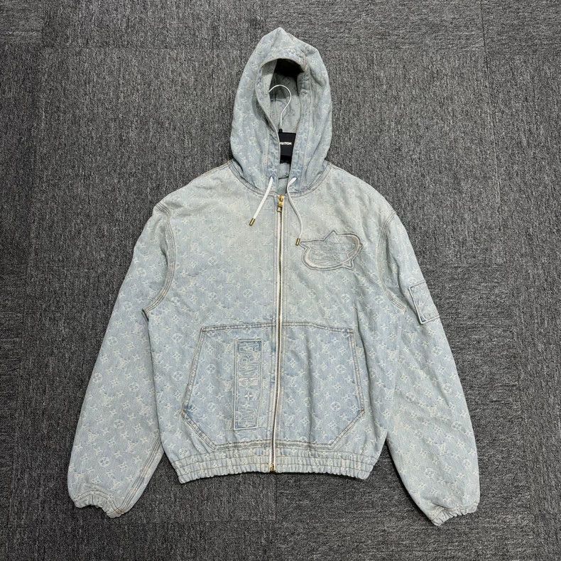 Louis Vuitton Louis Vuitton Patchwork print hooded denim jacket 2501-Next Size US S / EU 44-46 / 1 - 1 Thumbnail