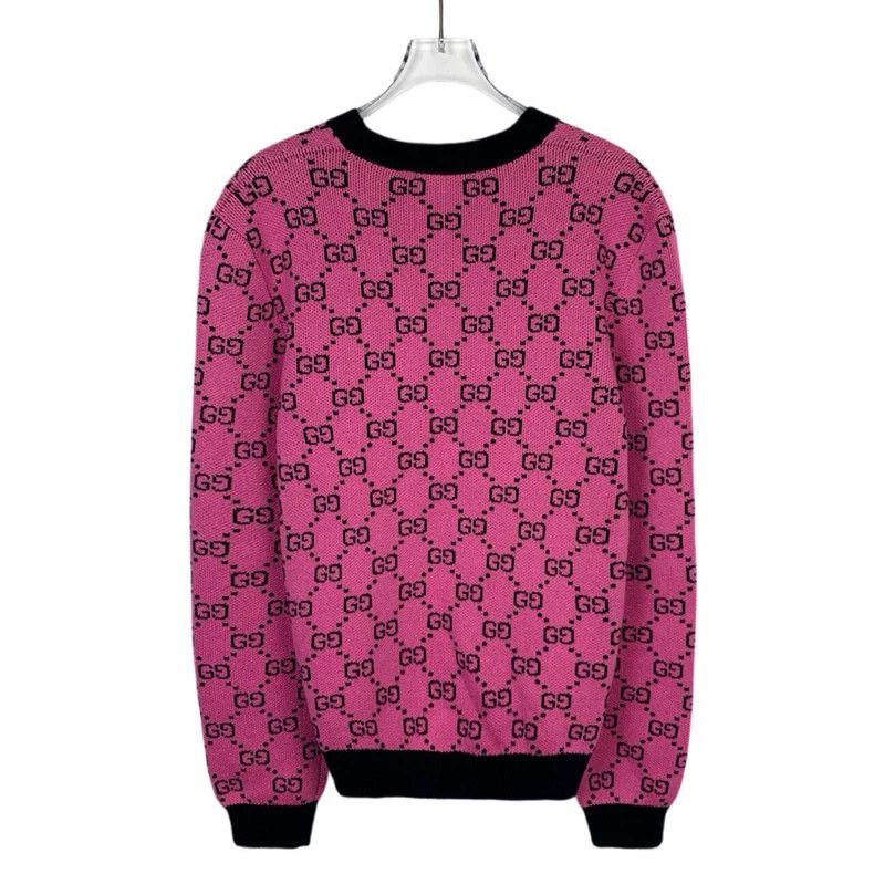 Gucci Gucci Double G full print wool mixed cotton pink round-neck Size US S / EU 44-46 / 1 - 2 Thumbnail