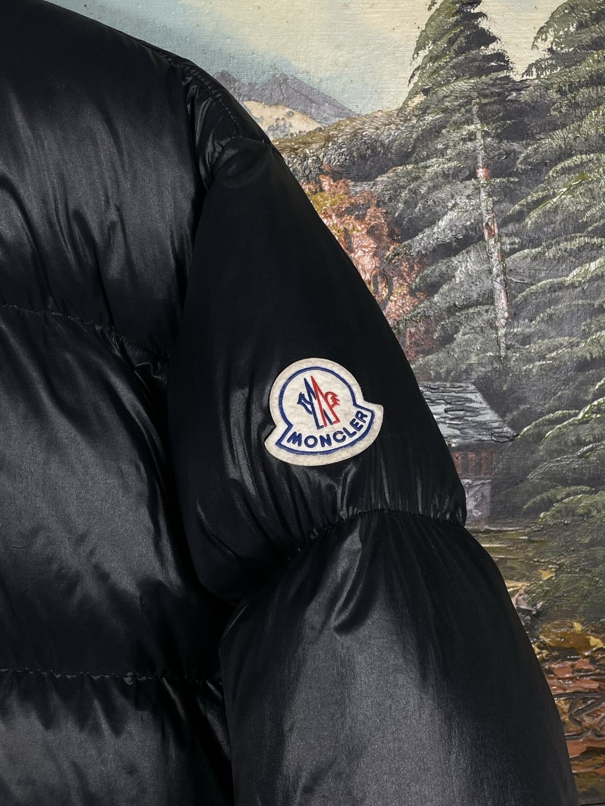 Designer × Moncler Moncler Grenoble Giubbotto Black Puffer Hoodie Shiny Drill Size US M / EU 48-50 / 2 - 5 Thumbnail