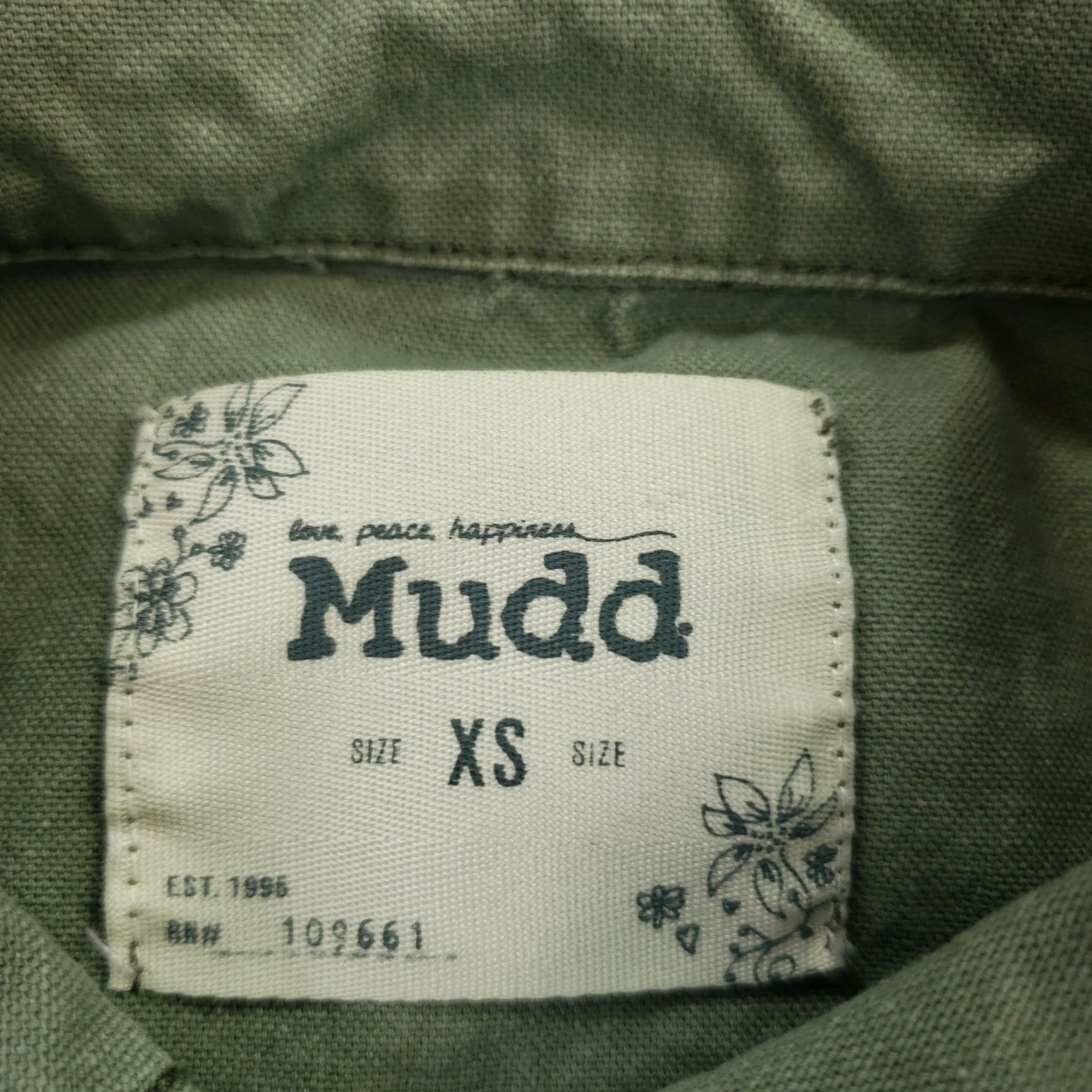 Vintage Mudd Womens Green Full Zip Jacket XS Cotton Collared Snaps Size XS / US 0-2 / IT 36-38 - 5 Thumbnail