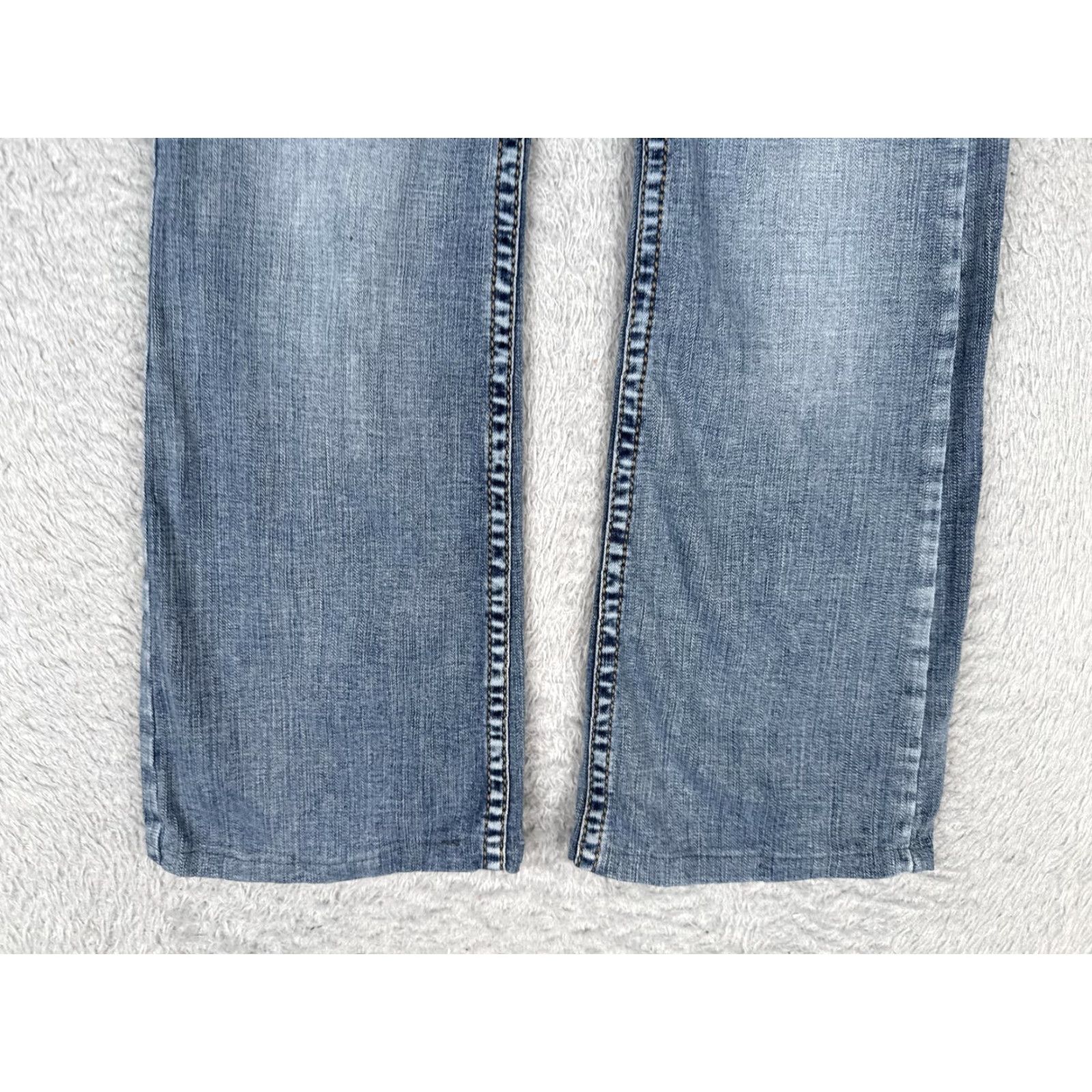 Vintage Shyanne Jeans Womens Bootcut Denim Blue 25x28 Stretch Embroidered Pockets Logo Cowboy Women Bootscut Jeans Size 42" / US 20 - 2 Thumbnail