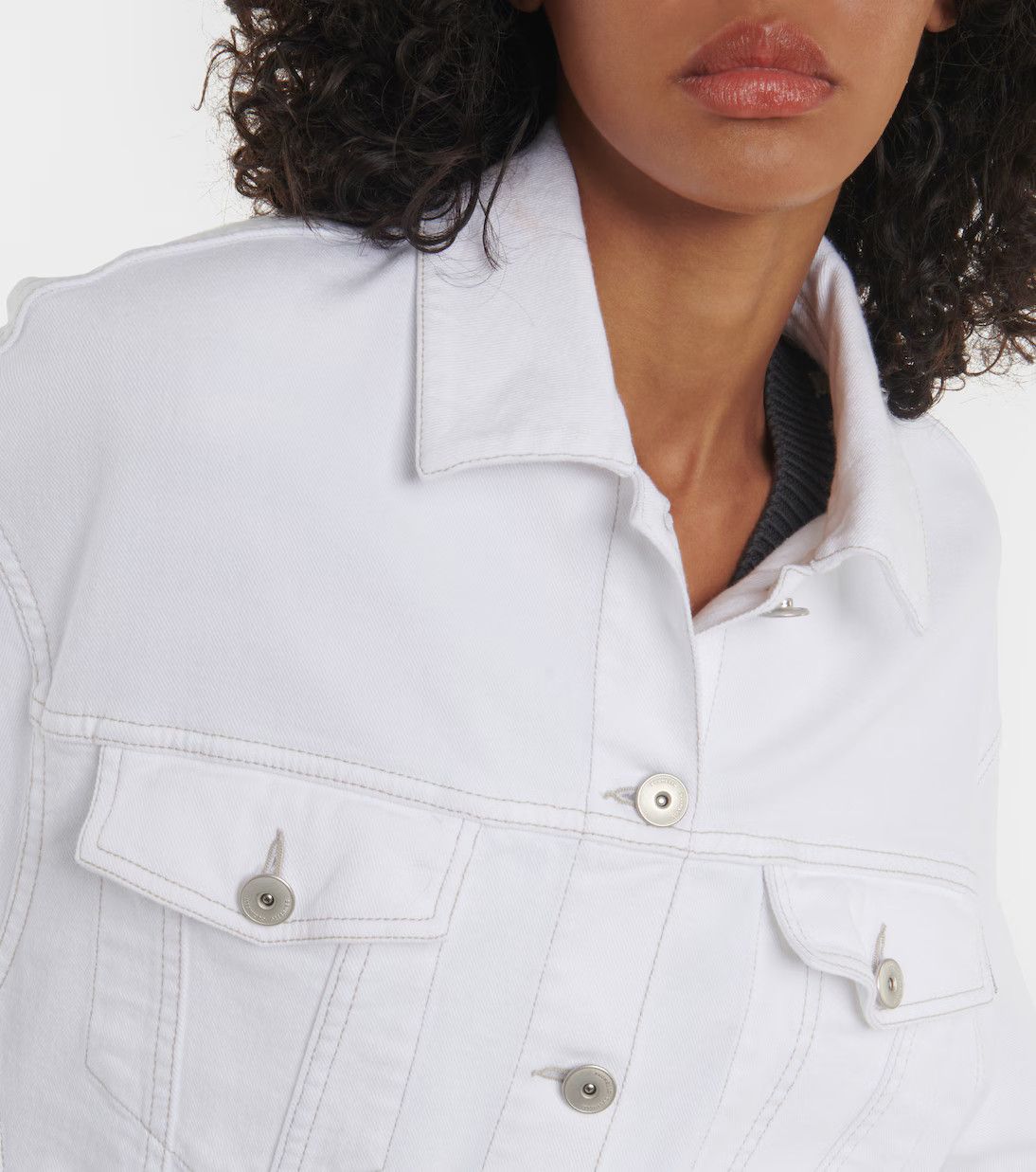 Brunello Cucinelli o1y0725 Jacket in White Size S / US 4 / IT 40 - 4 Thumbnail