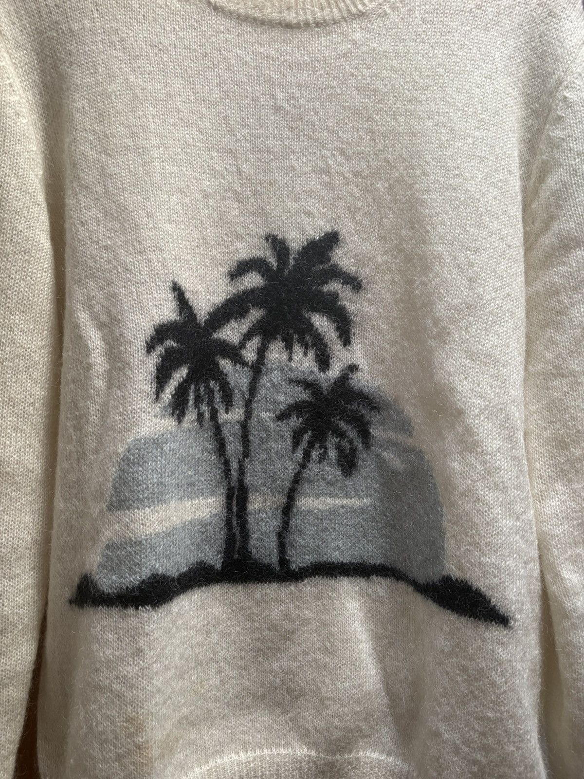 Saint Laurent Paris SS16 Saint Laurent palm tree mohair wool sweater Size US L / EU 52-54 / 3 - 7 Thumbnail
