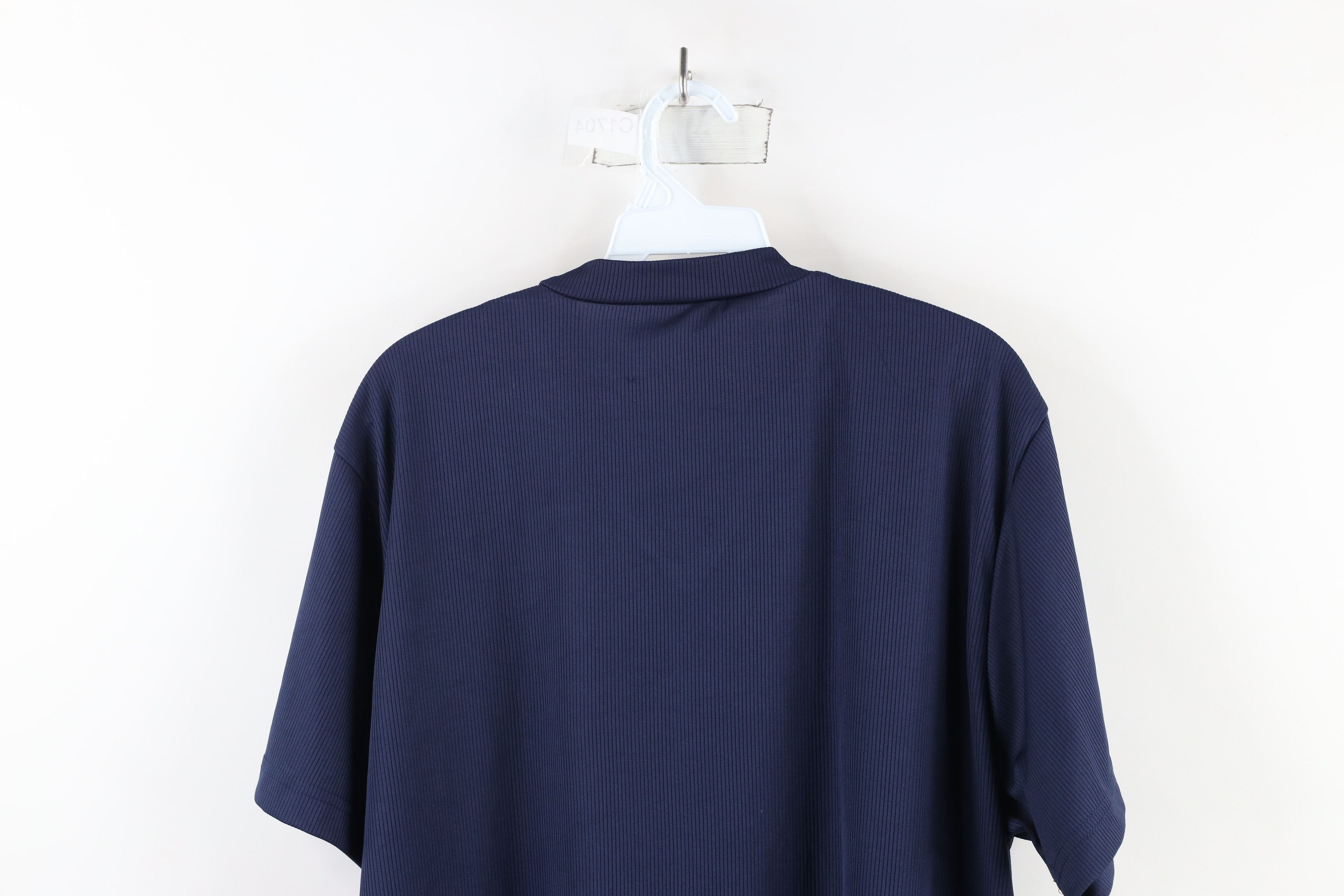 Vintage Vintage 90s Streetwear Knit Short Sleeve V-Neck T-Shirt Blue Size US XL / EU 56 / 4 - 7 Thumbnail