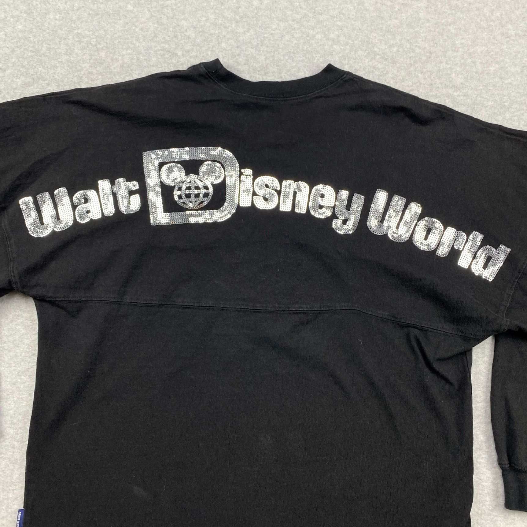 Disney VINTAGE Disney Parks Authentic Walt Disney World Sequin Mickey Mouse Spirit Jersey Shirt Mens M Black Size US M / EU 48-50 / 2 - 6 Thumbnail