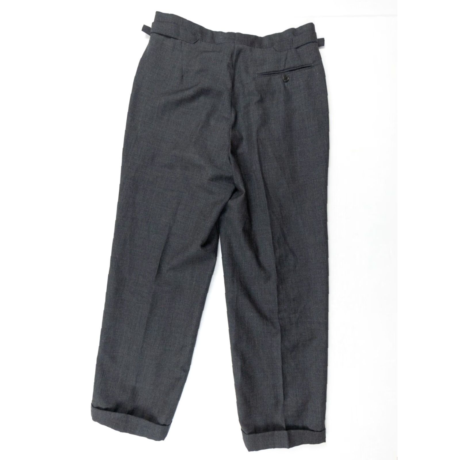 Moschino VINTAGE Moschino Gray Pleated Wool Pants Womens Size 50 Wide-Leg Regular Fit Size 36" / US 14 / IT 50 - 6 Thumbnail