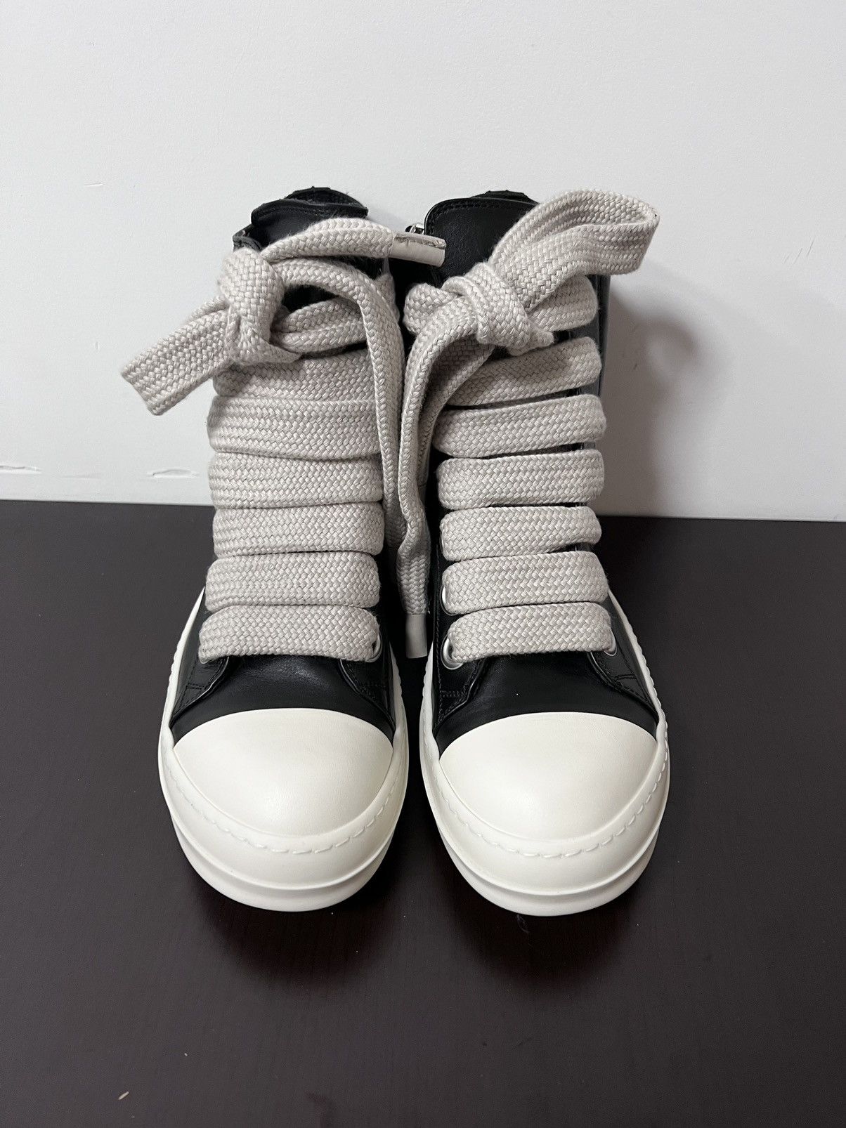 Rick Owens Rick Owens SS23 EDFU Leather Jumbo Laces Sneakers New 40 Size US 7 / EU 40 - 3 Thumbnail