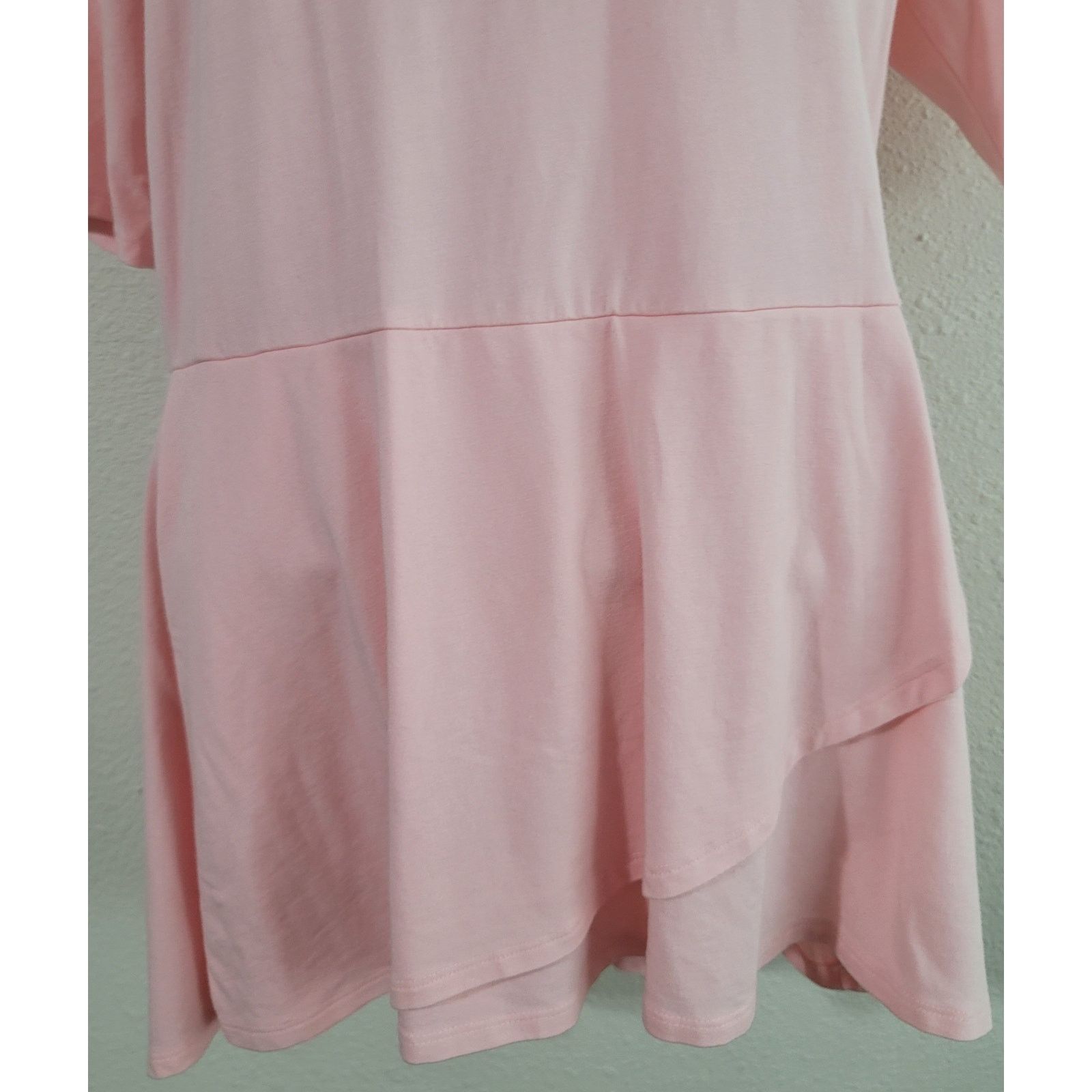 Isaac Mizrahi Isaac Mizrahi Pink Peplum Top XS Short Sleeves Ruffled Size XS / US 0-2 / IT 36-38 - 2 Thumbnail