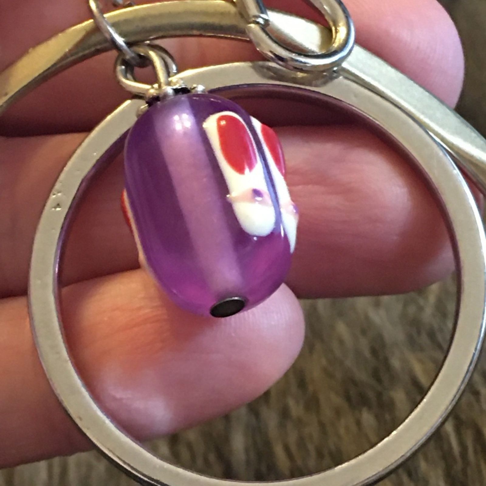 Handmade Vintage repurpose salvaged estate gem keychain Size ONE SIZE - 4 Thumbnail