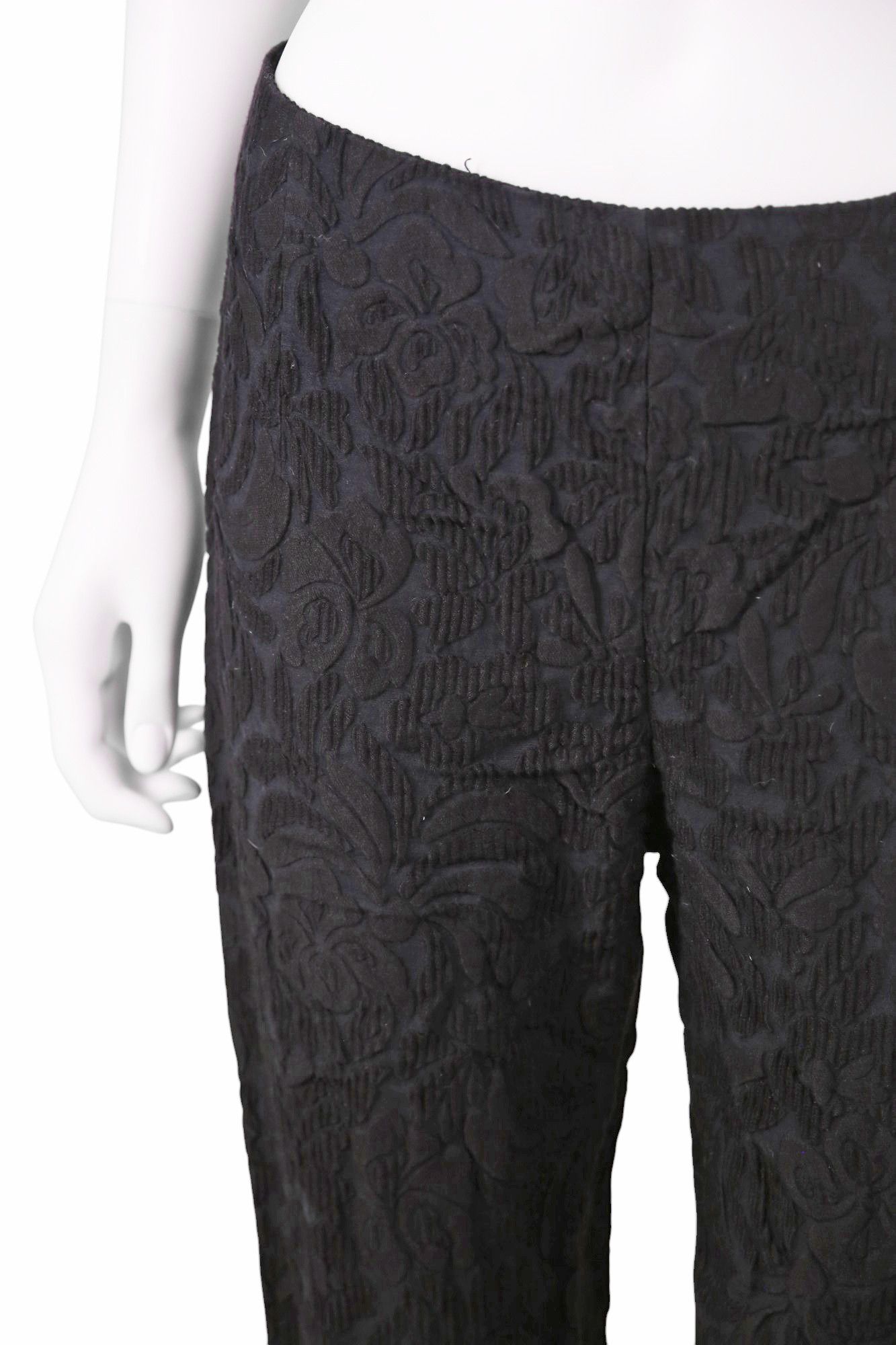 Prada S/S 2015 Distressed Floral Black Jeans Size 28" / US 6 / IT 42 - 5 Thumbnail