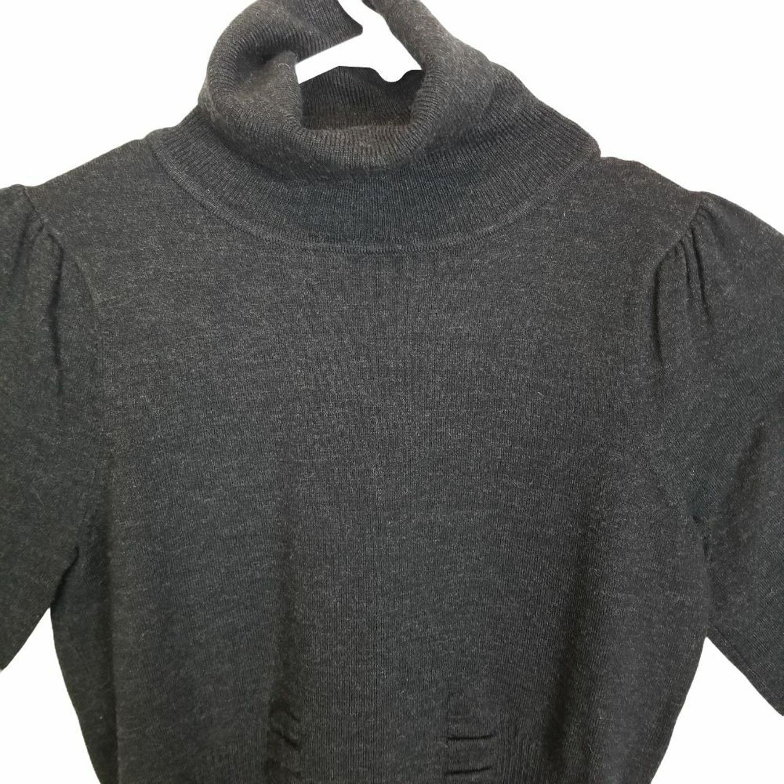 Karen Millen Karen Millen Womens Ribbed Turtleneck Sweater XS Whimsigoth Size XS / US 0-2 / IT 36-38 - 2 Thumbnail