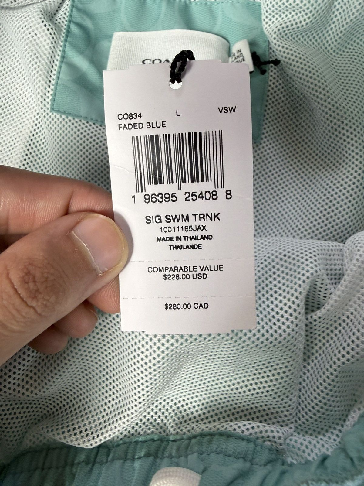 Coach New $228 Coach Signature Swim Trunks Men's Sz L Green Size US 32 / EU 48 - 6 Thumbnail