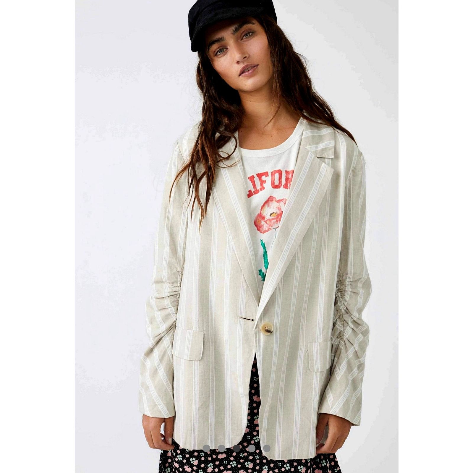 Free People Free People Fern Striped Blazer size M Size M / US 6-8 / IT 42-44 - 4 Thumbnail