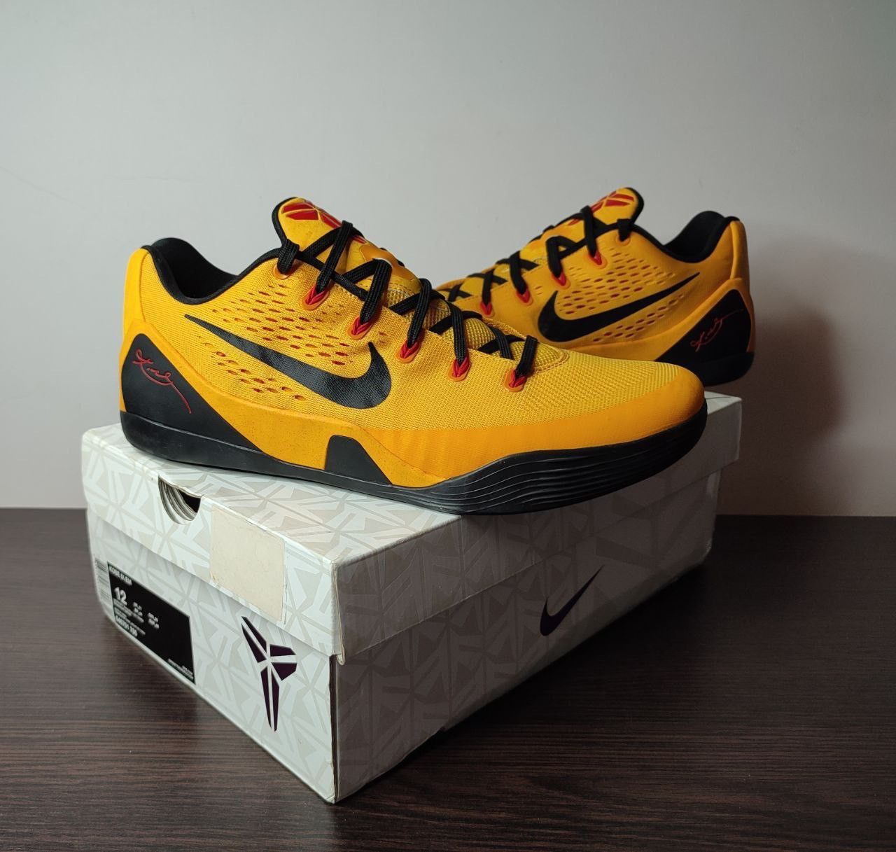 image of Nike Kobe Ix Em Bruce Lee Sneakers in Yellow, Men's (Size 12.5)