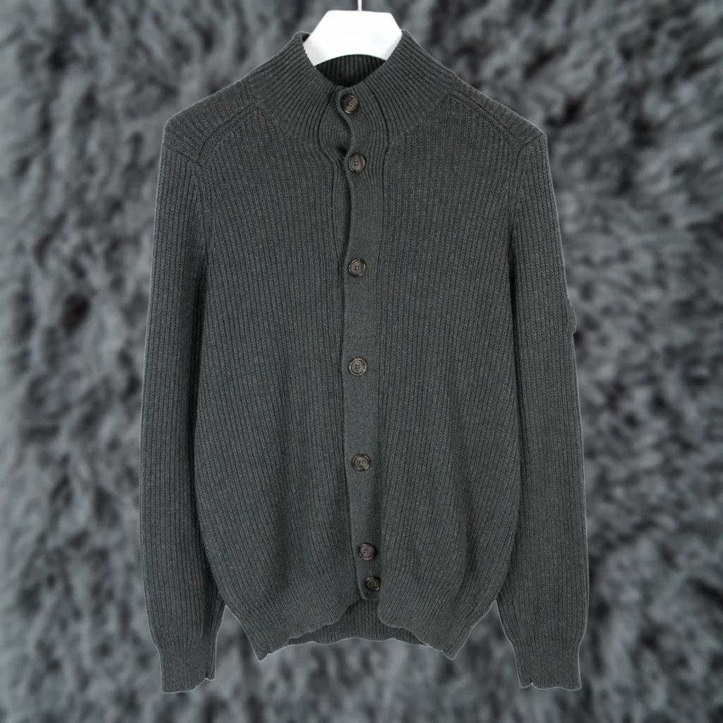 Henri Lloyd HENRI LLOYD Jumper Cardigan Men's MEDIUM Grey High Neck Buttoned Knit Jumper Mens Size US M / EU 48-50 / 2 - 1 Thumbnail