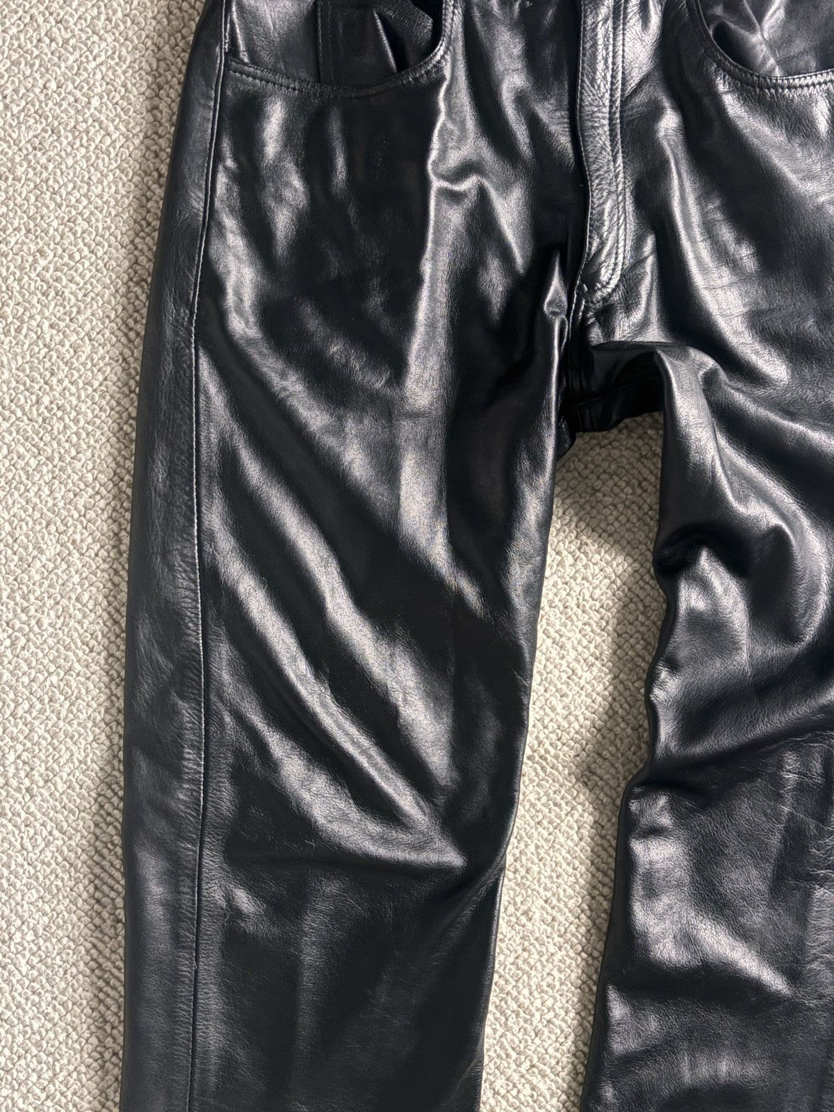 Leather Authentic Leather Trousers Size US 34 / EU 50 - 2 Thumbnail