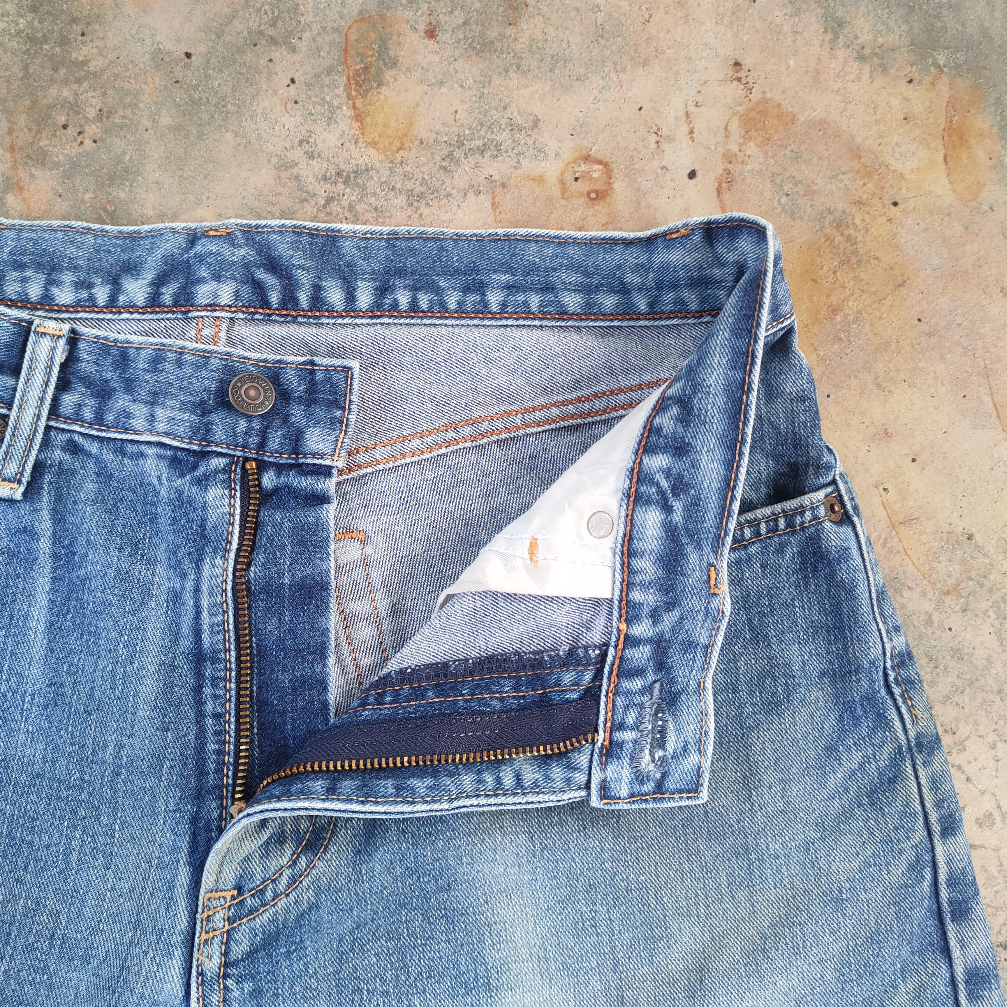 Edwin W32 VINTAGE EDWIN 403 FADED DISTRESSED JEAN PANTS Size US 32 / EU 48 - 6 Thumbnail