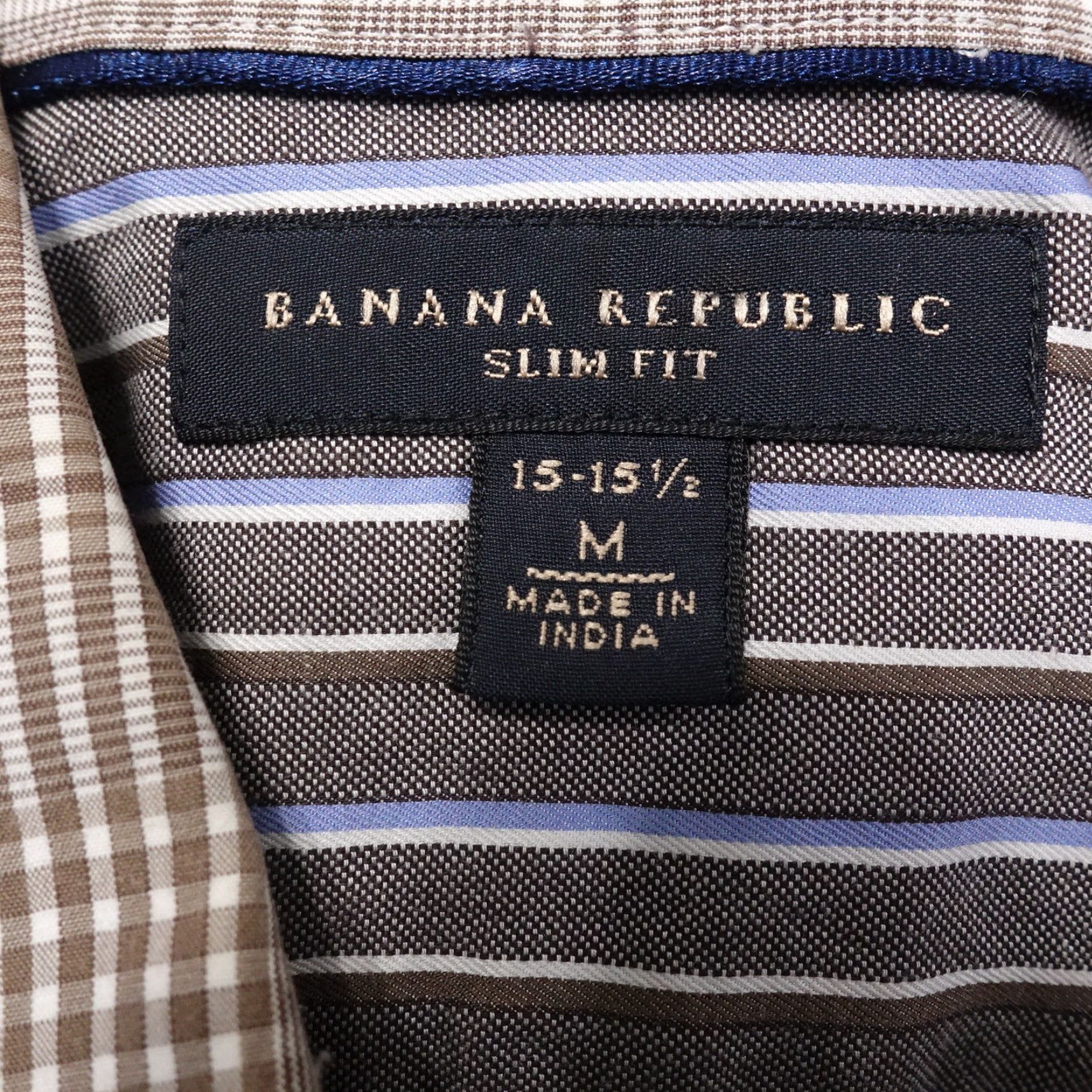Banana Republic Vintage Banana Republic Men's Slim Fit Brown Check Button-Down Shirt M Size US M / EU 48-50 / 2 - 6 Thumbnail