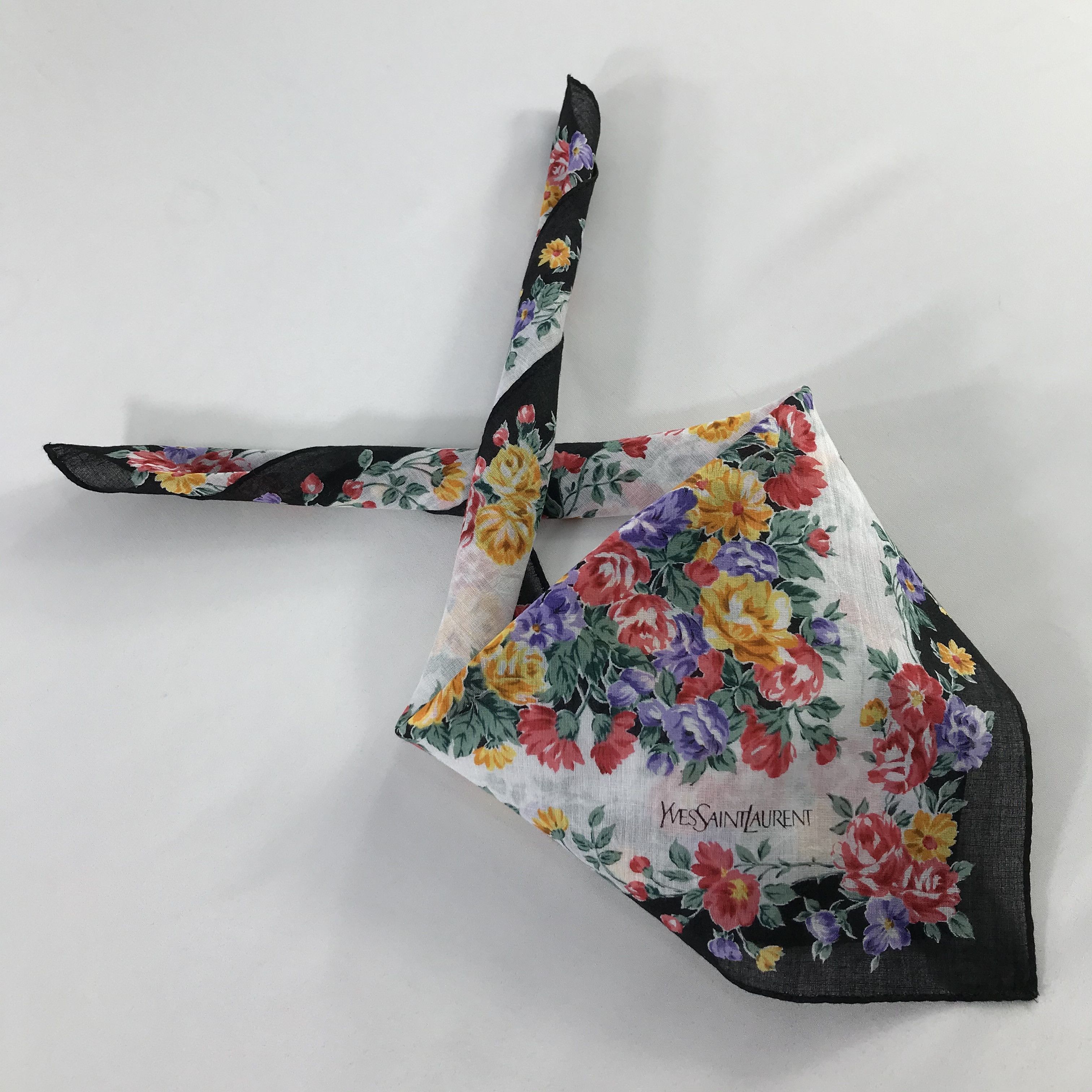 Vintage × Yves Saint Laurent Yves Saint Laurent Bandana / Handkerchief /Neckerchief -S655 Size ONE SIZE - 4 Thumbnail