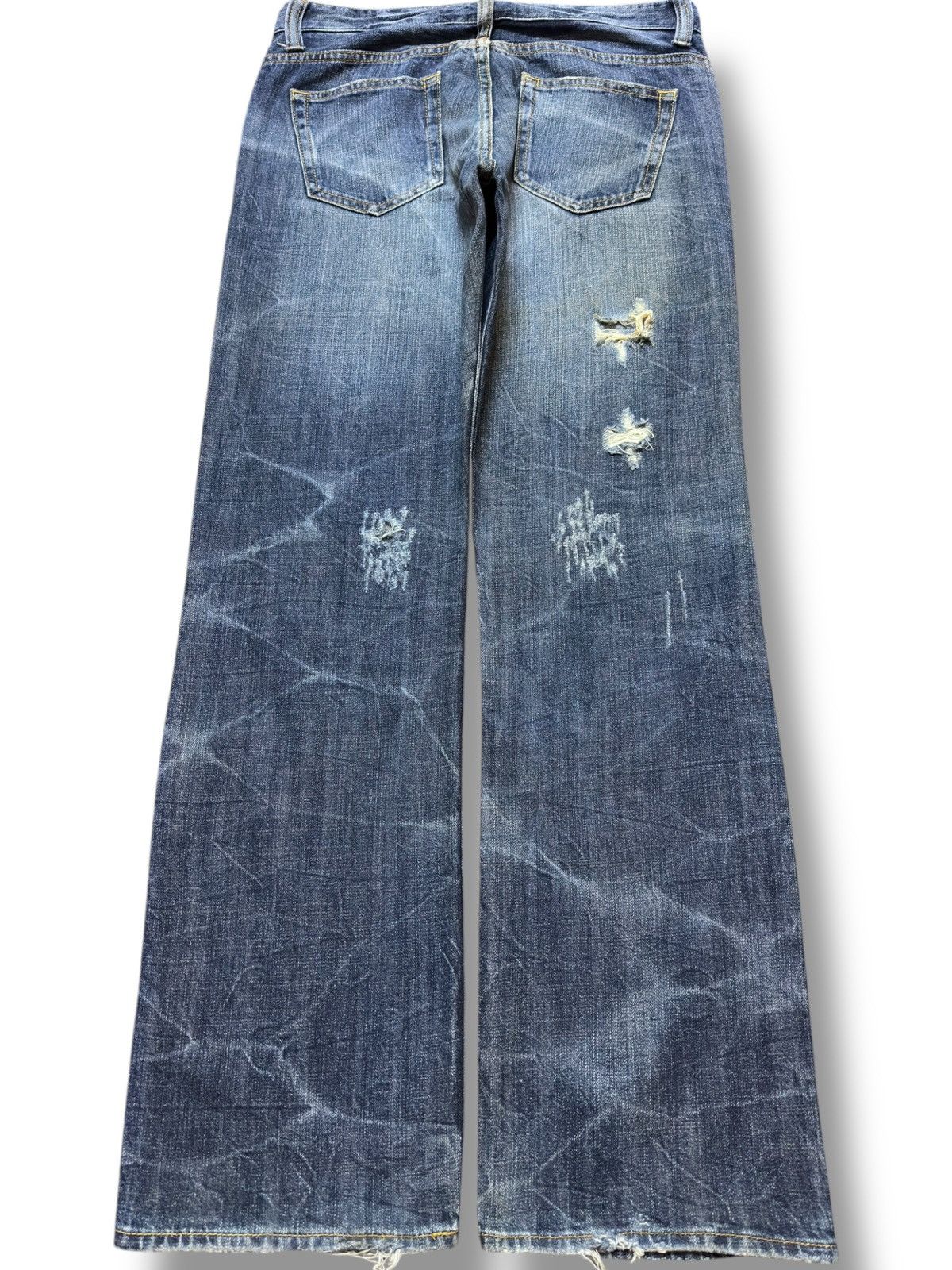 Hysteric Glamour Vintage Oririn Grunge Whiskers Distressed Denim Size US 31 - 4 Thumbnail
