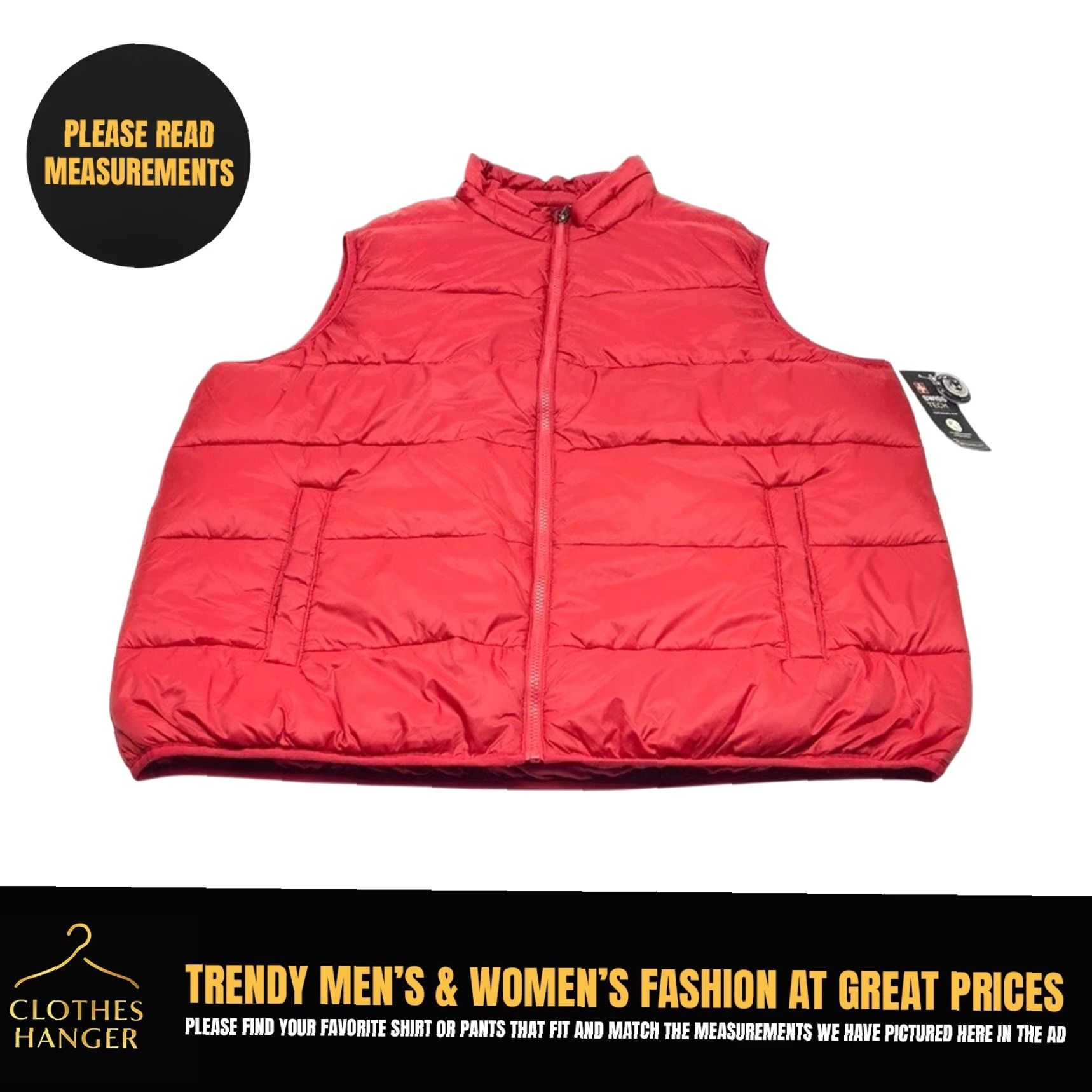 Vintage NWT Swiss Tech Puffer Vest Mens 2XL 50-52 Red Full Zip Pockets 7901 Size US XXL / EU 58 / 5 - 2 Thumbnail