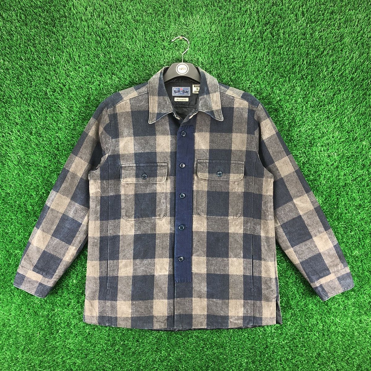 Blue Blue Japan Vintage Flannel Checkered Pure Indigo by Blue Blue Japan Size US M / EU 48-50 / 2 - 1 Thumbnail