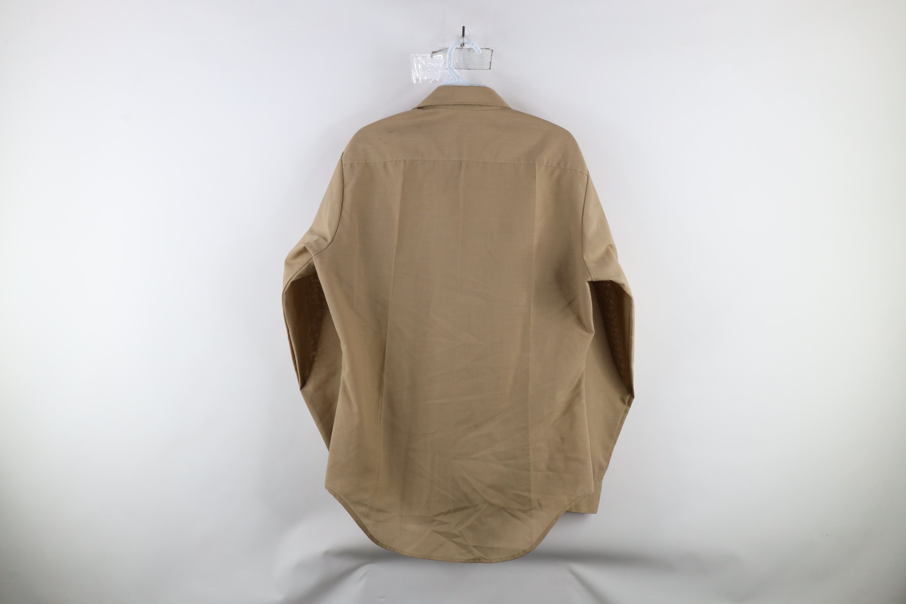 Vintage Vintage 90s Military Long Sleeve Button Shirt Khaki USA Size US M / EU 48-50 / 2 - 10 Thumbnail