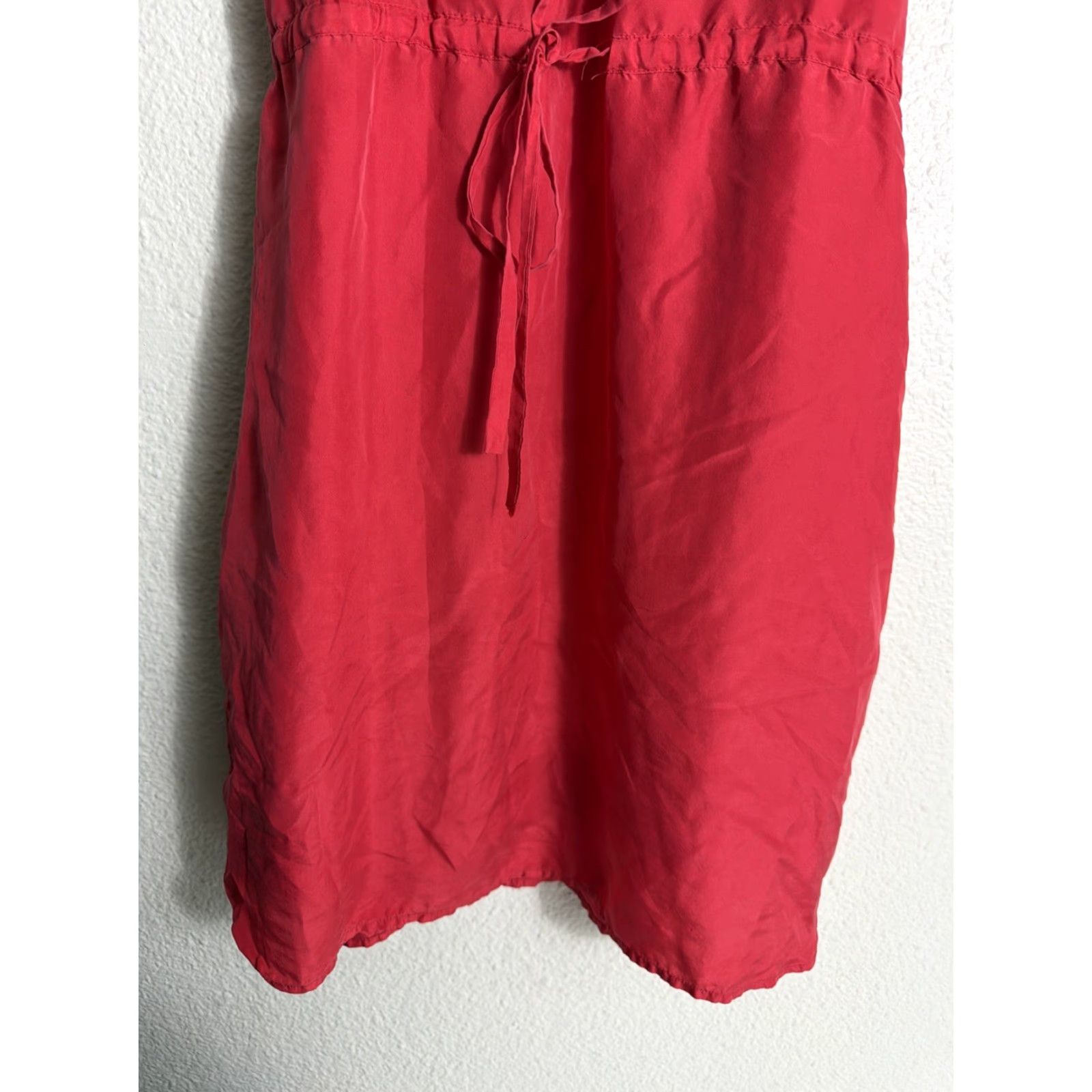 Madewell Madewell Drawstring Racerback 100% Silk Daybreak Dress Red Size 0 Womens Size XS / US 0-2 / IT 36-38 - 6 Thumbnail