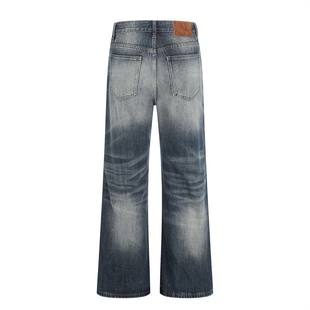 Vintage Retro American-Style Loose-Fit Gradient-Washed Jeans Size US 32 / EU 48 - 2 Thumbnail