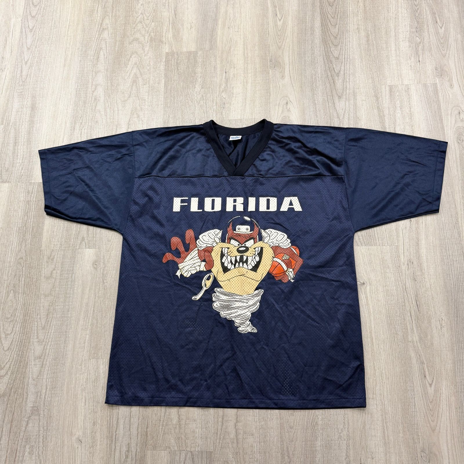 Vintage Vintage Tasmanian Devil Florida Football Jersey Large Blue Size US L / EU 52-54 / 3 - 1 Thumbnail
