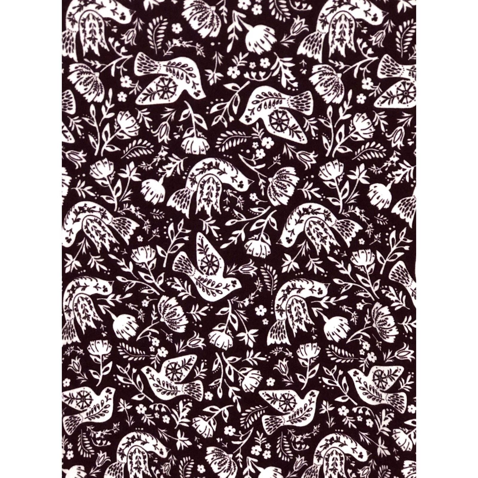 Croft & Barrow Croft & Barrow Top L Burgundy Floral Dove Birds LongSleeve Jersey Cottage Comfy Size L / US 10 / IT 46 - 4 Thumbnail