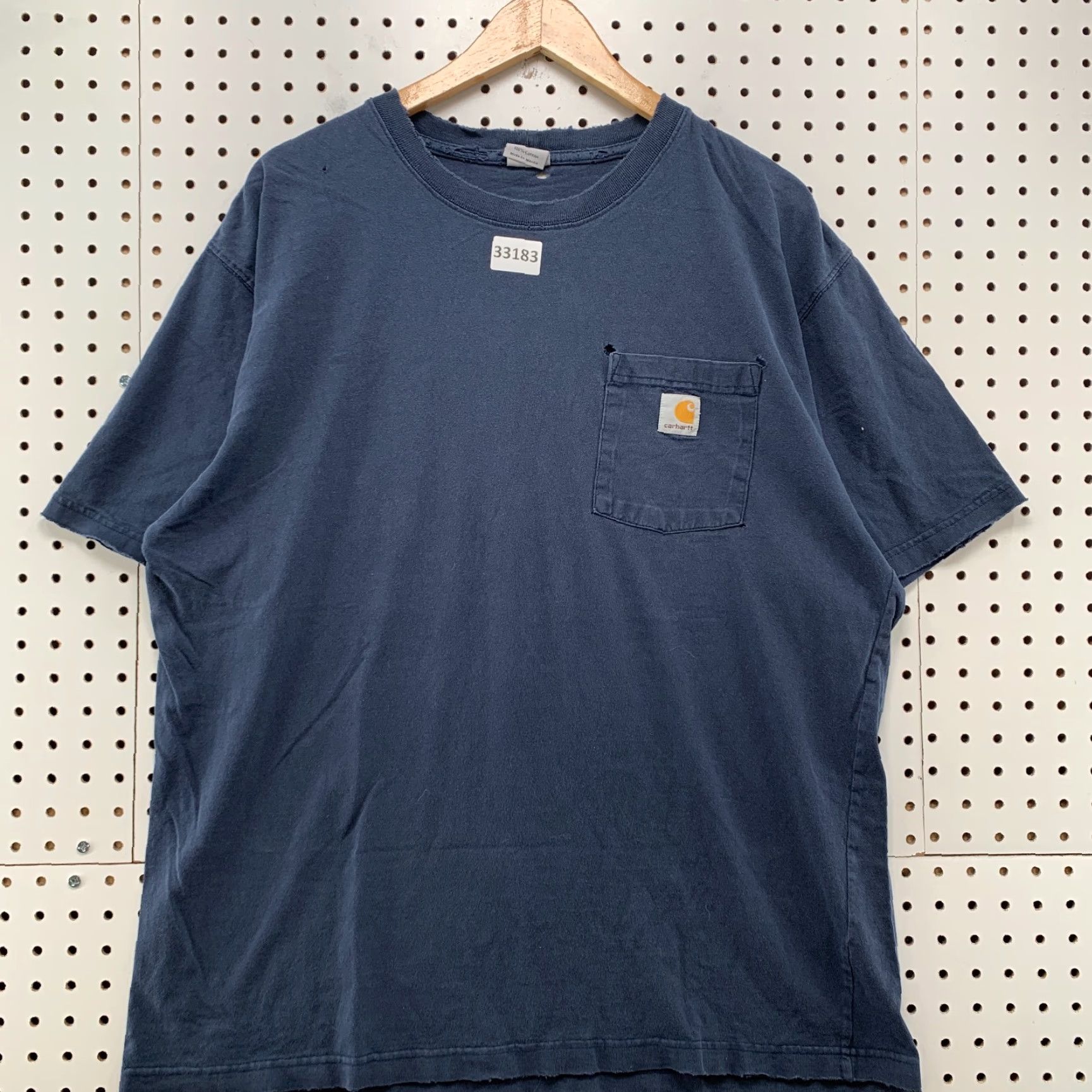 Carhartt VINTAGE Carhartt Pocket Shirt Mens Large Faded Blue Distressed Workwear Short Sleeve Crew Neck 90s Size US L / EU 52-54 / 3 - 5 Thumbnail