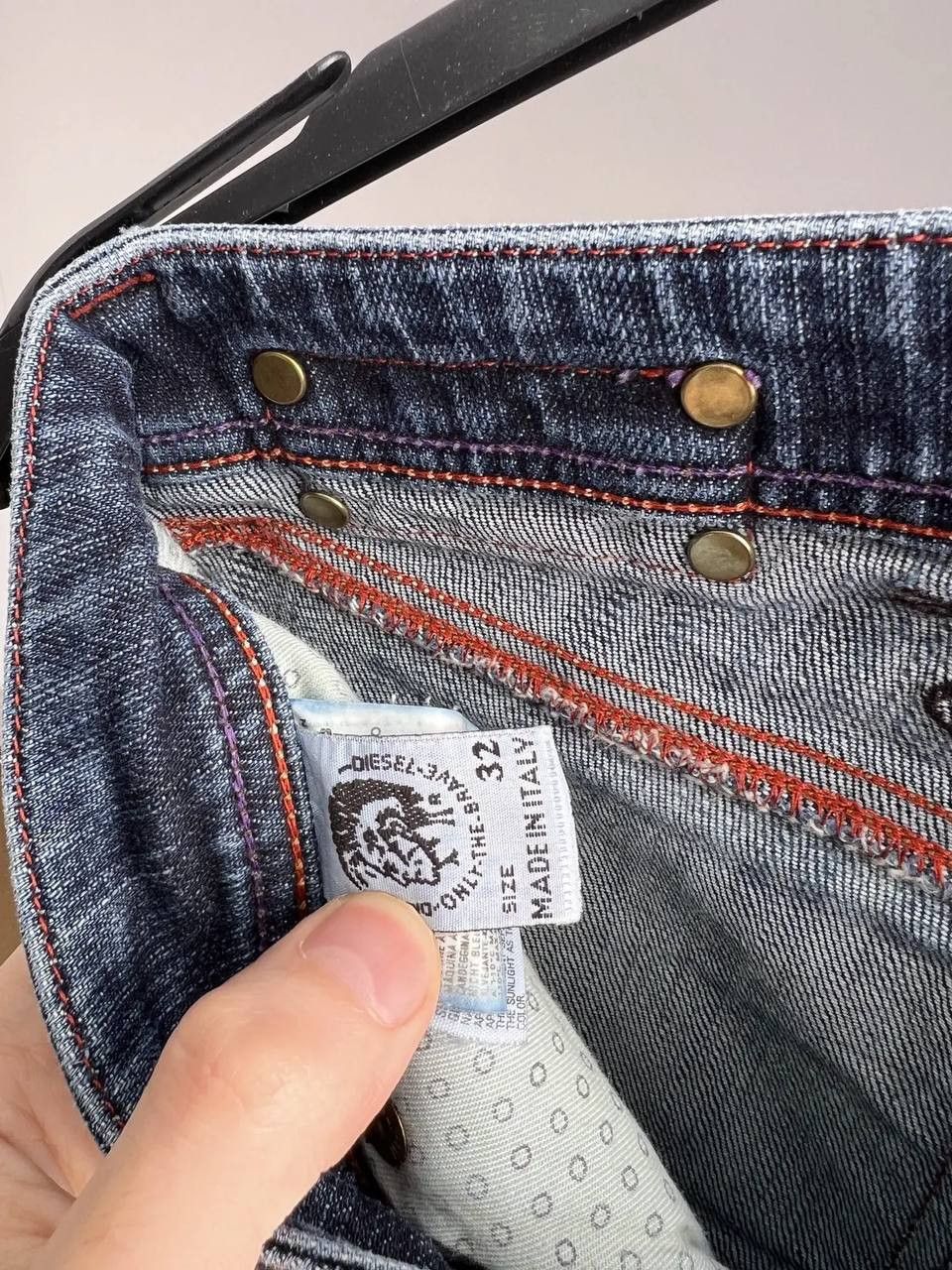 Designer × Diesel × Vintage RARE Y2K Criminal Bandit Embroidered Tattoo Denim Jeans Size US 32 / EU 48 - 8 Thumbnail