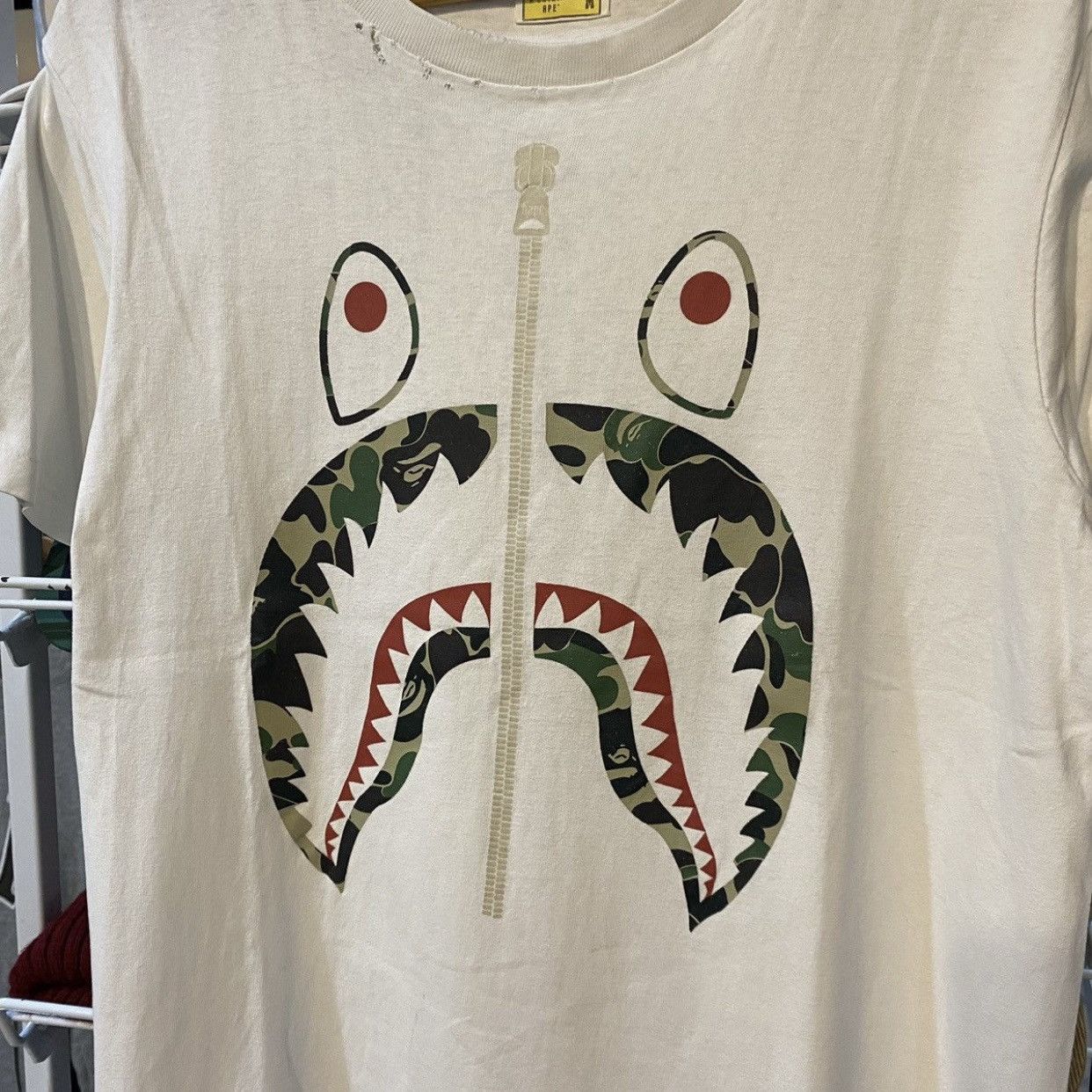 Bape Bape White ABC Camo Shark Tee Size US M / EU 48-50 / 2 - 5 Thumbnail