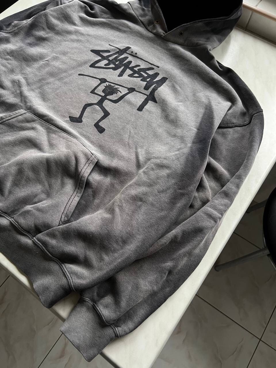 Stussy × Vintage Vintage Stussy Custom Sun Faded Hoodie Y2K OG Navy Gray Size US L / EU 52-54 / 3 - 2 Thumbnail