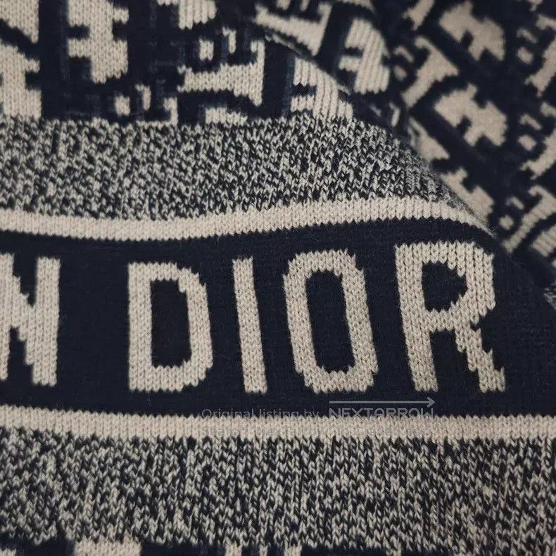 Dior Dior Dark blue letter cashmere zipper hooded jacket Size XS / US 0-2 / IT 36-38 - 7 Thumbnail